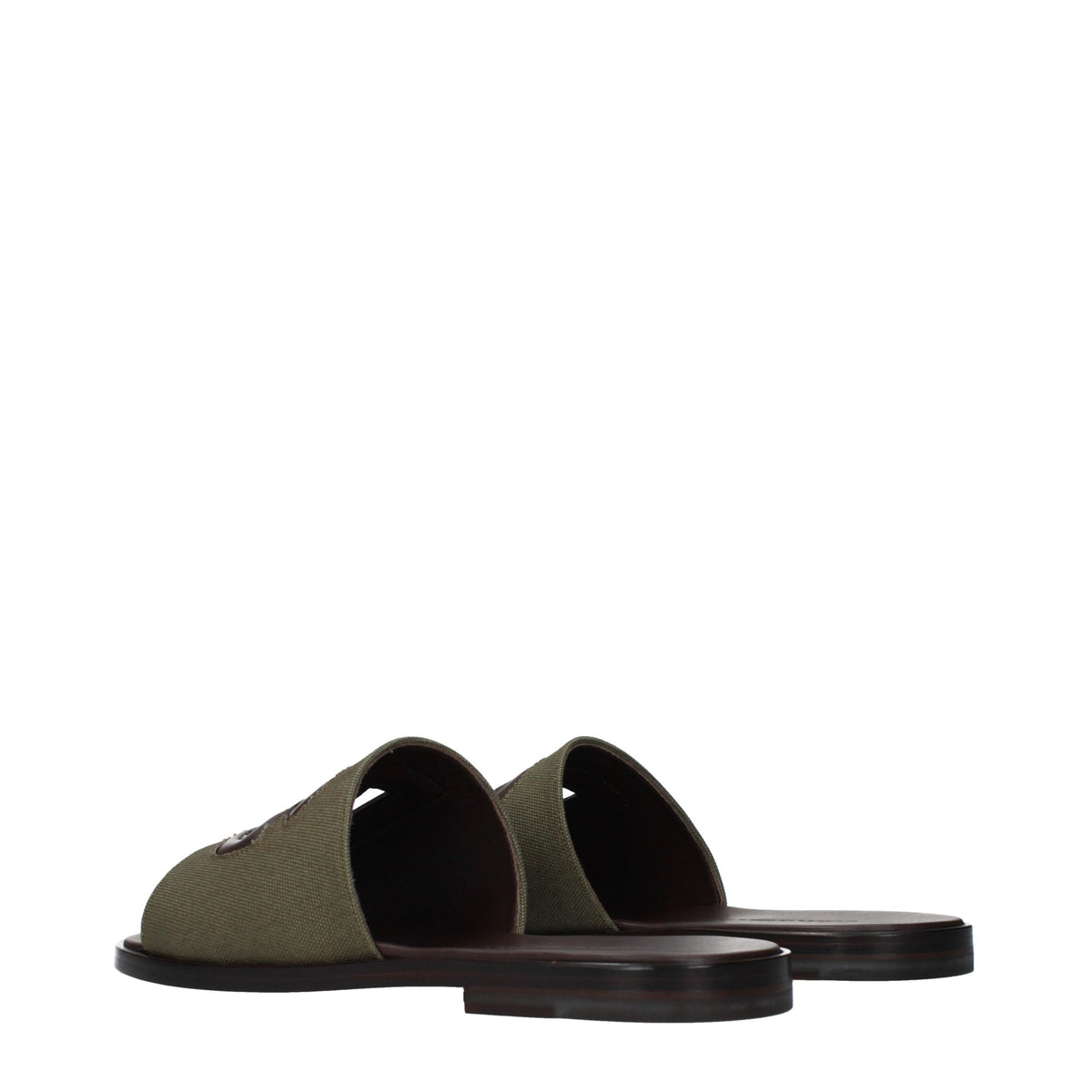 Dolce & Gabbana Grüne Stoff-Slipper
