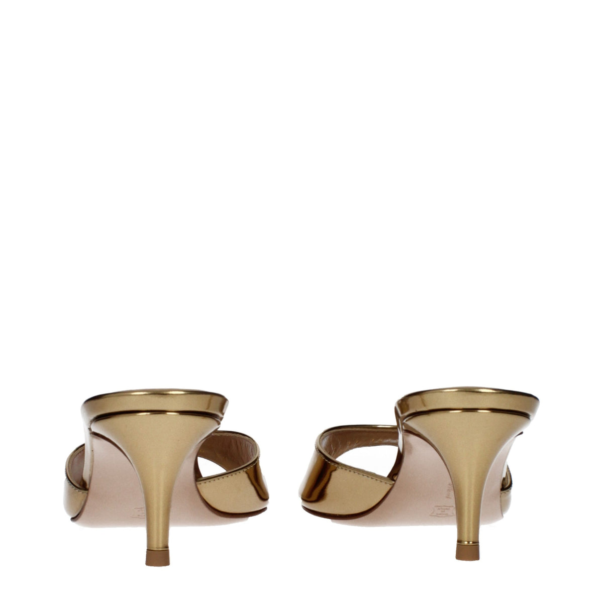 Gianvito Rossi Goldene Ledersandalen mit Plateauabsatz