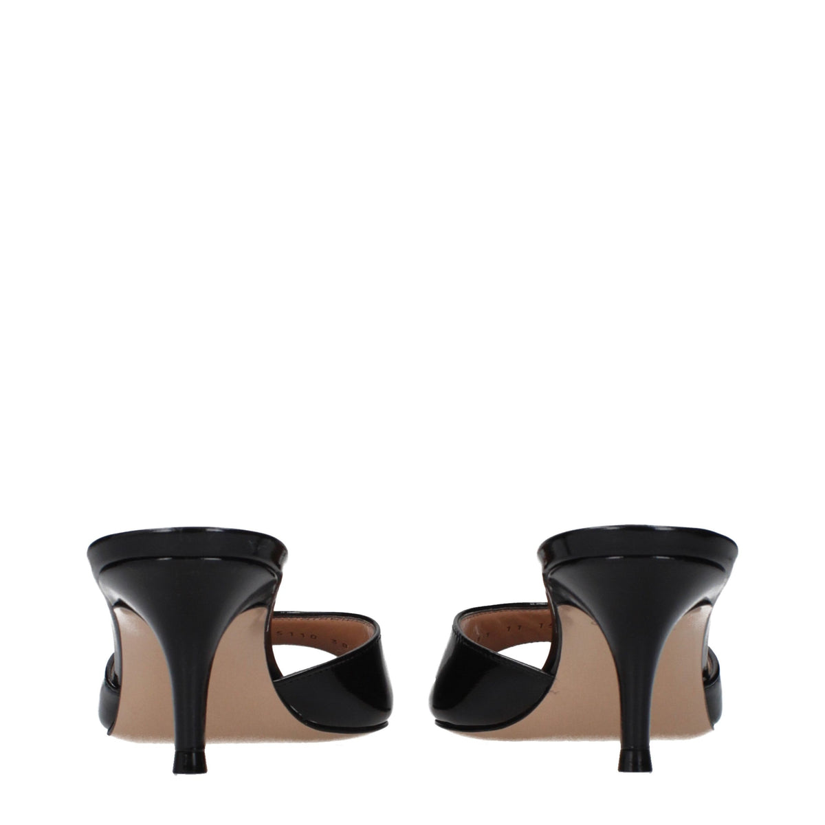 Gianvito Rossi Schwarze Leder Plateau-Sandalen