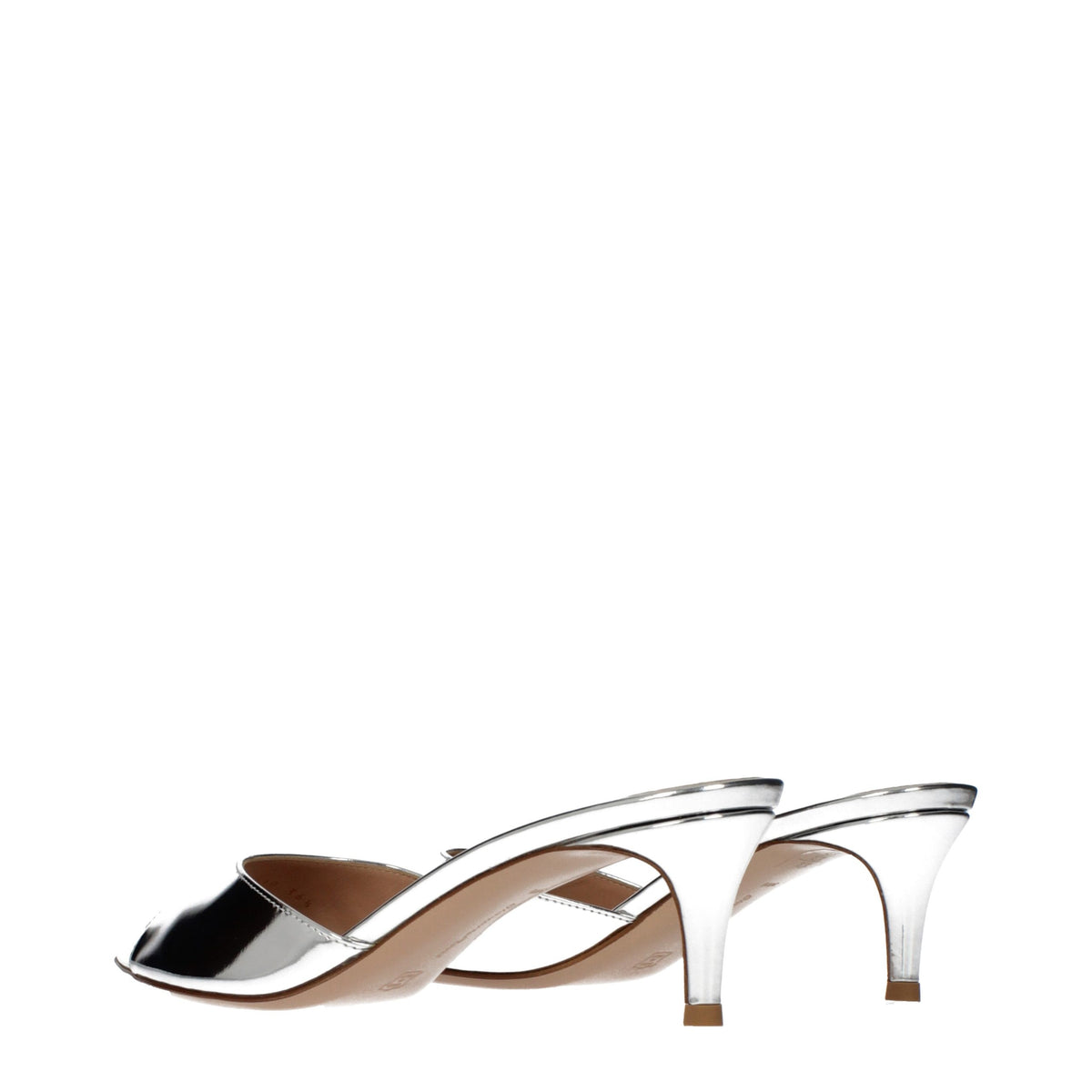 Gianvito Rossi Graue Leder-Plateau-Sandalen