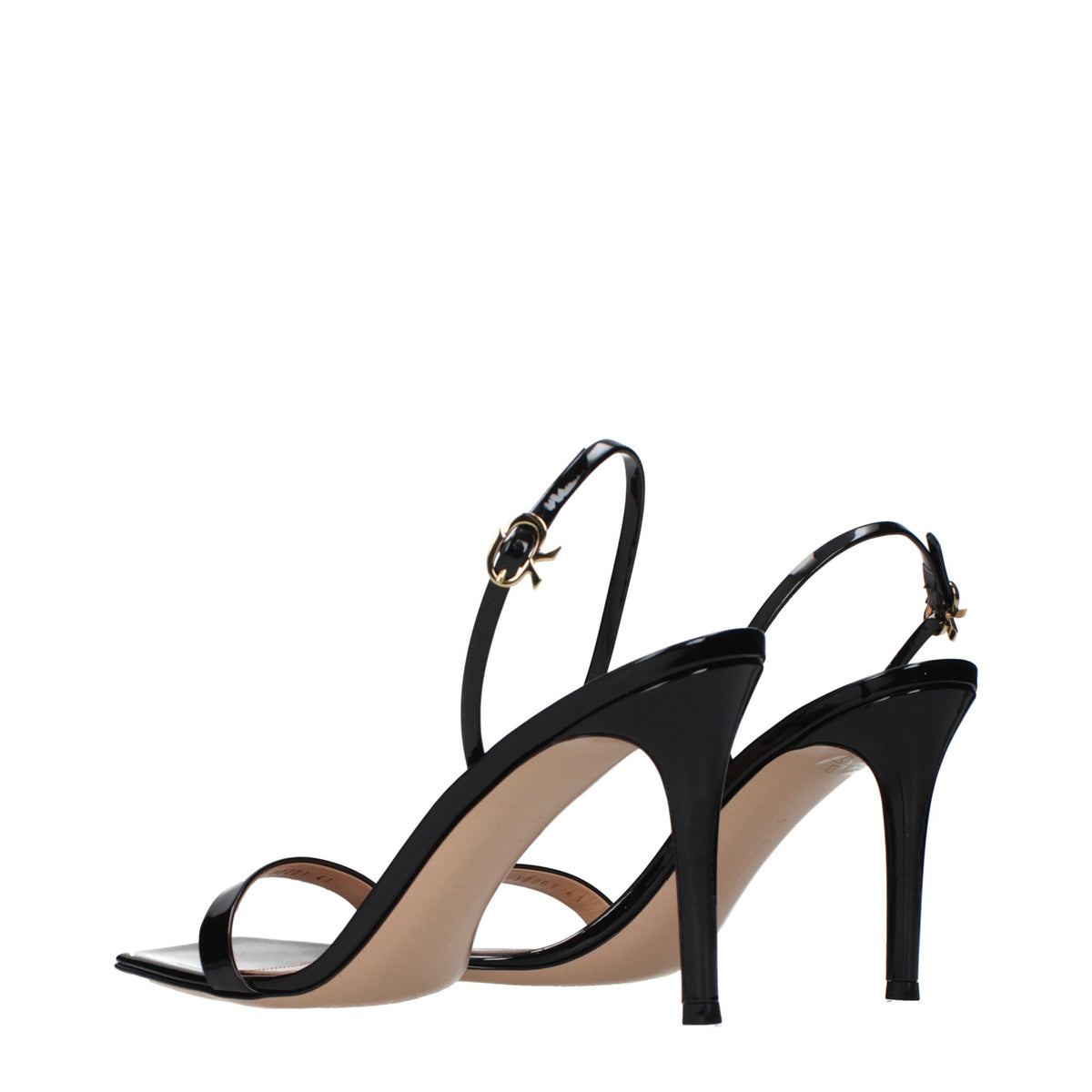 Gianvito Rossi Schwarze Leder-Stiletto-Sandalen