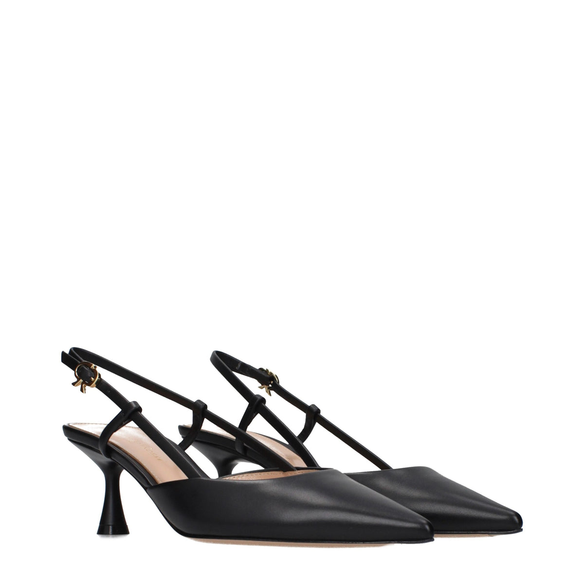 Gianvito Rossi Schwarze Leder Pumps mit mittlerem Absatz