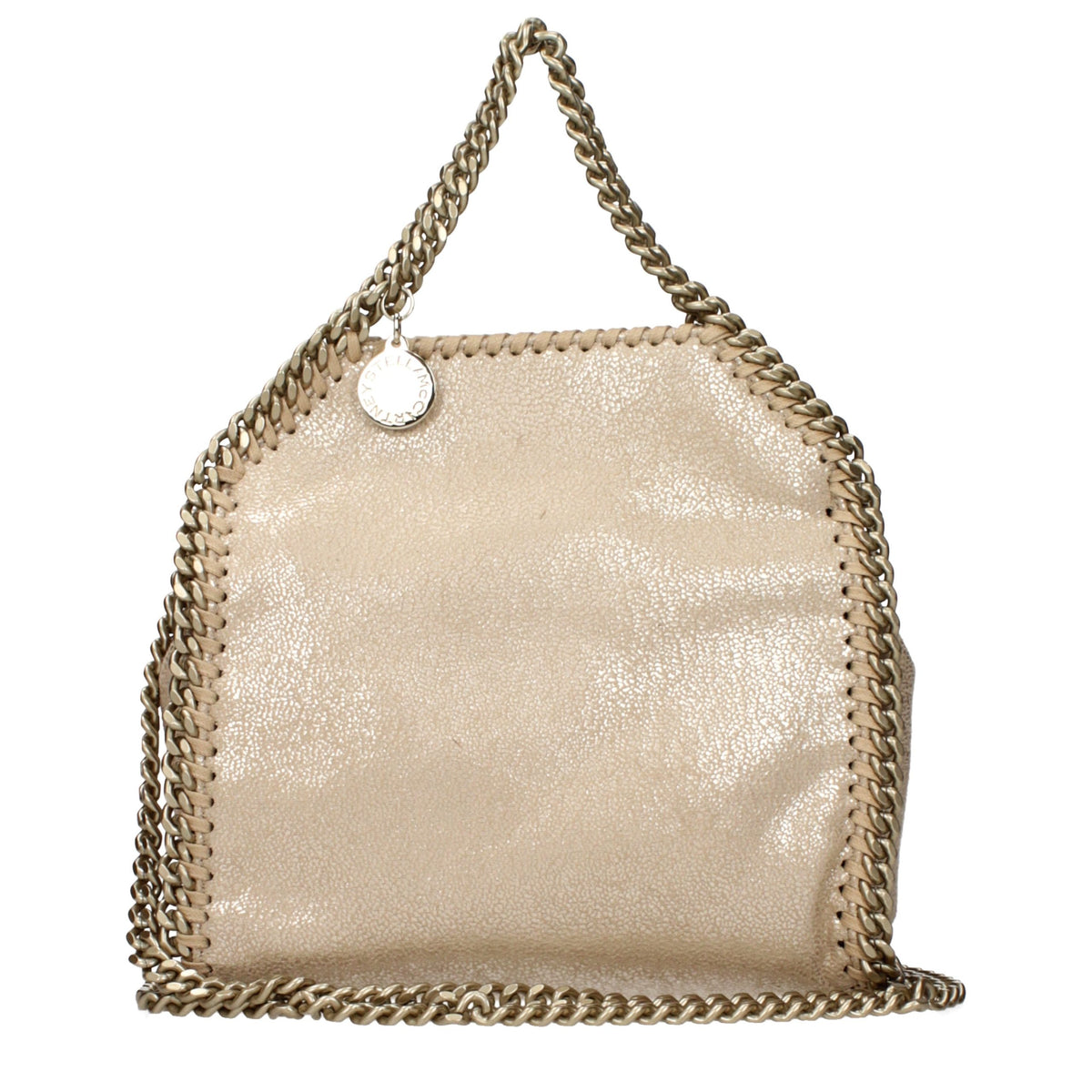 Stella McCartney Goldfarbene Lederhandtasche