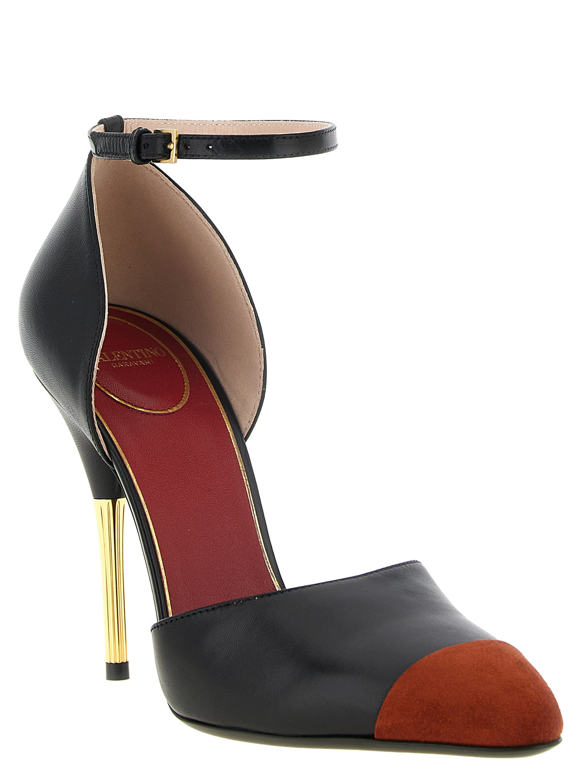 Valentino Garavani Schwarze Pumps aus Ziegenleder mit hohem Absatz