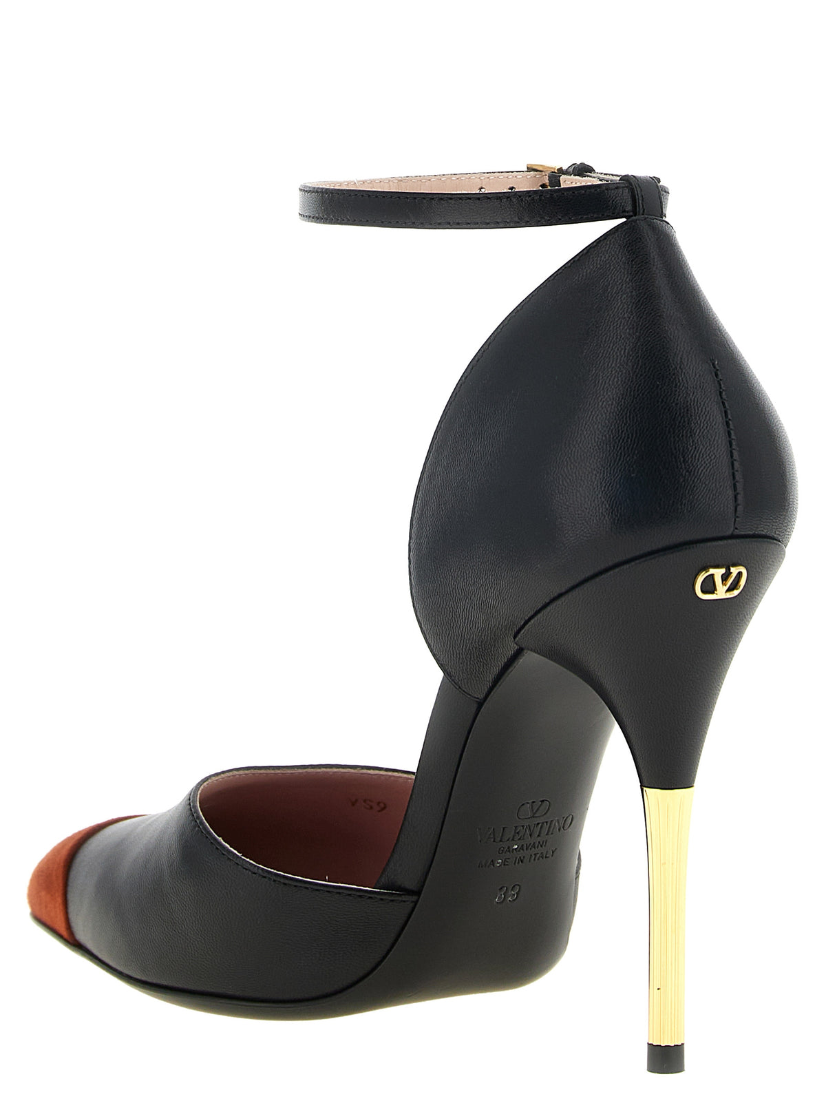 Valentino Garavani Schwarze Pumps aus Ziegenleder mit hohem Absatz