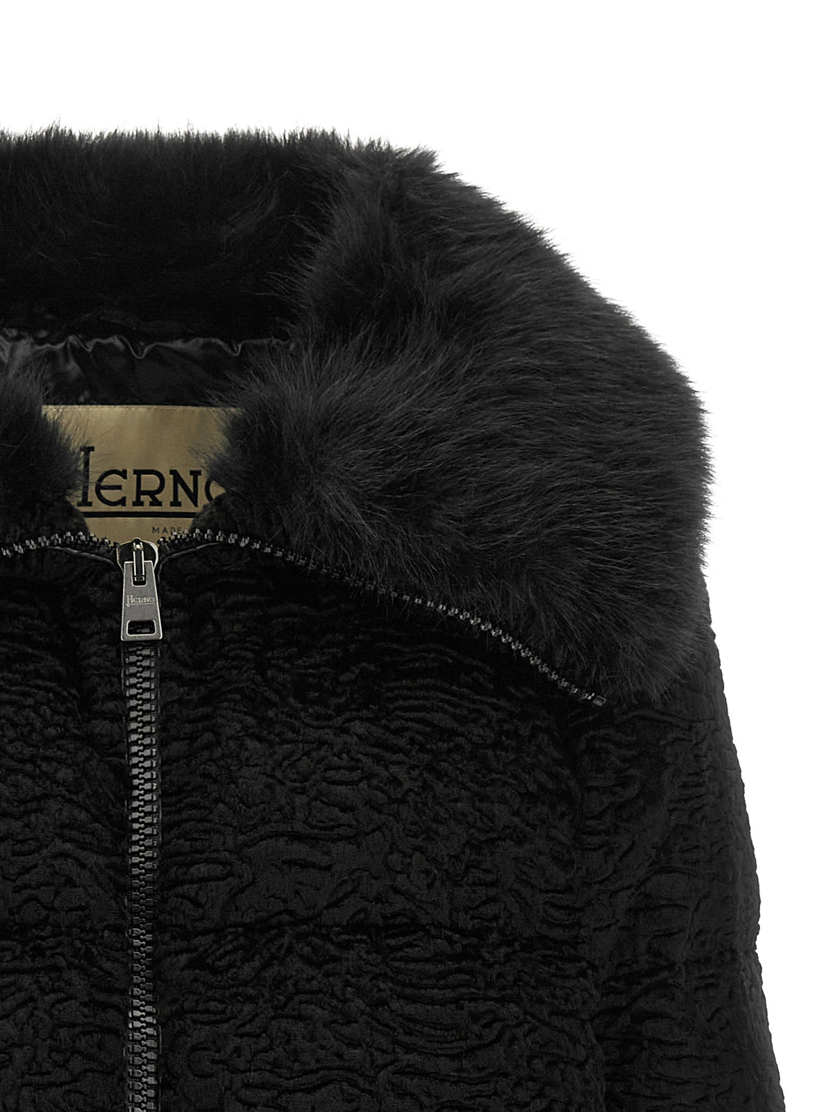 Herno Schwarze Jacke aus Acetat in voller Länge