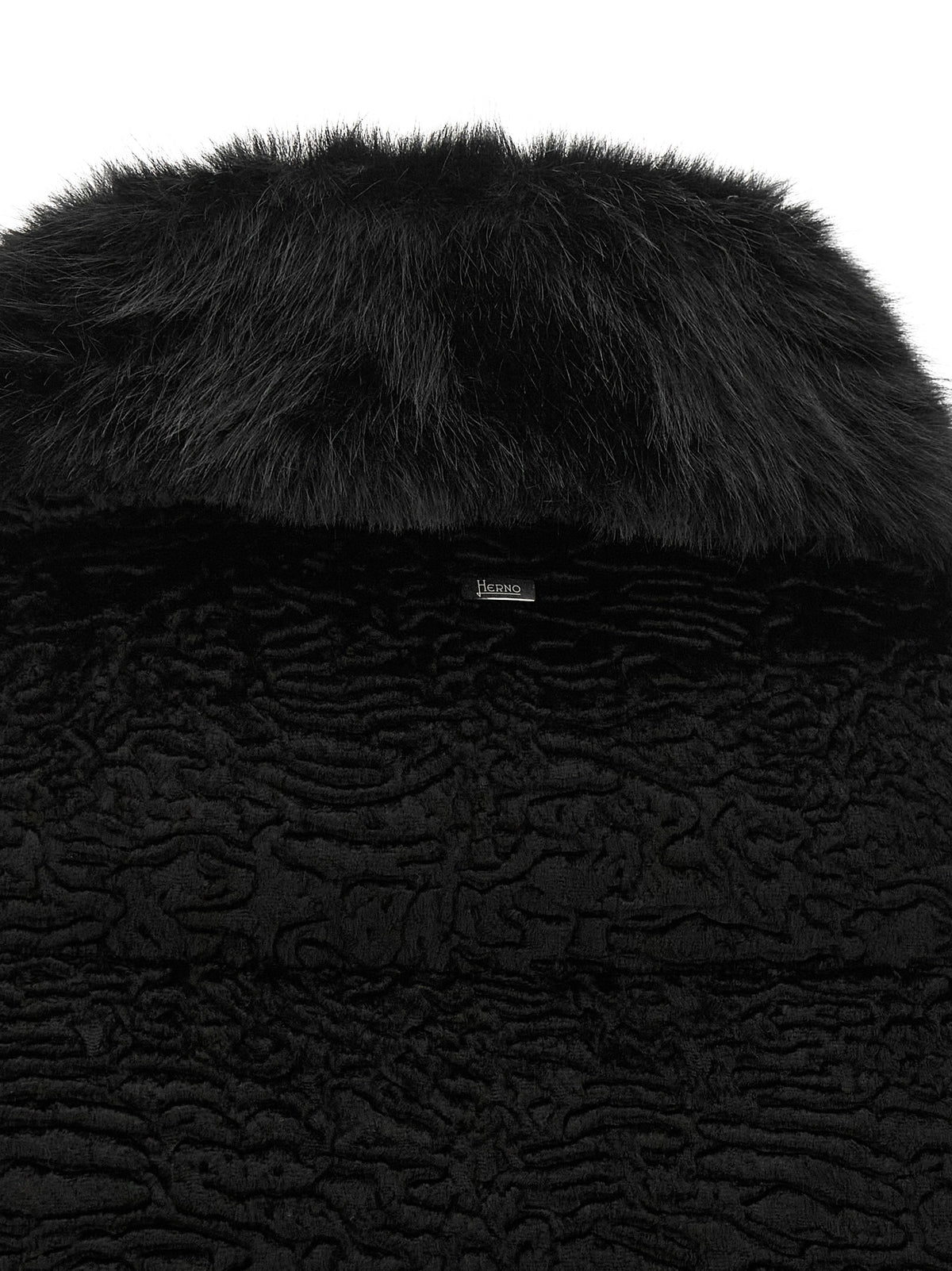 Herno Schwarze Jacke aus Acetat in voller Länge