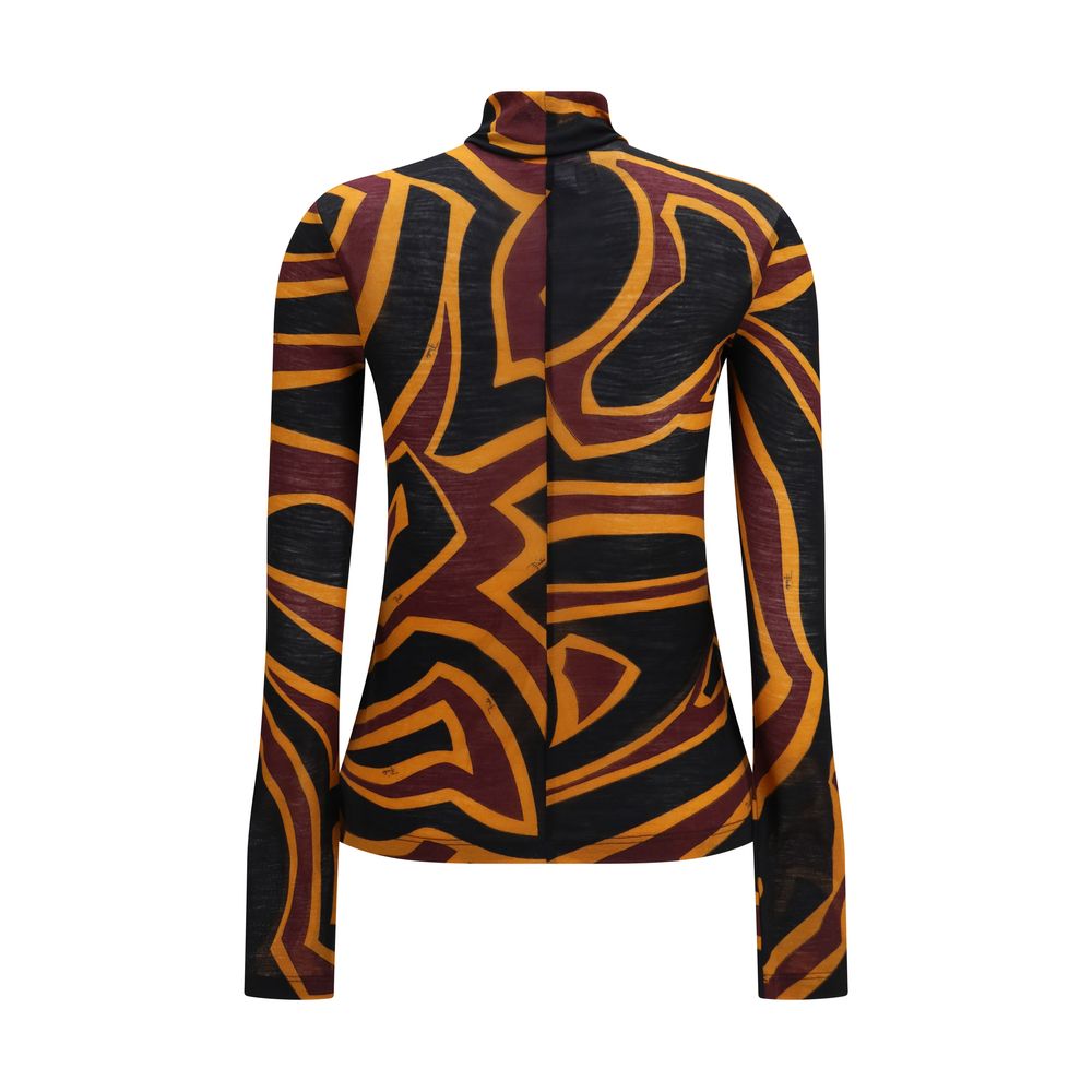 Emilio Pucci Mehrfarbiges Wollhemd mit Aries-Muster