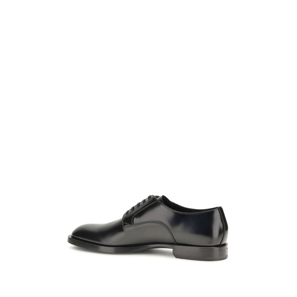 Dolce & Gabbana Schwarze Kalbsleder Bos Taurus Oxfords und Derbys