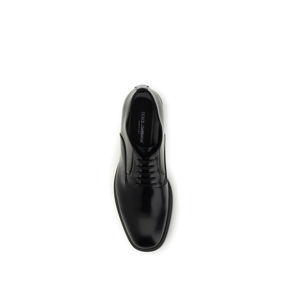 Dolce & Gabbana Schwarze Kalbsleder Bos Taurus Oxfords und Derbys