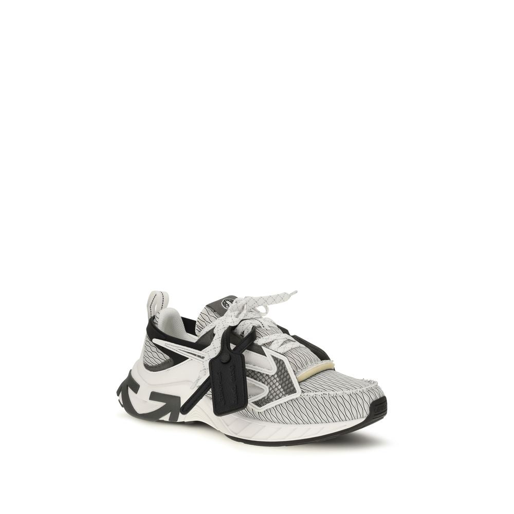 Off-White Multicolor Stoff Sportliche Turnschuhe