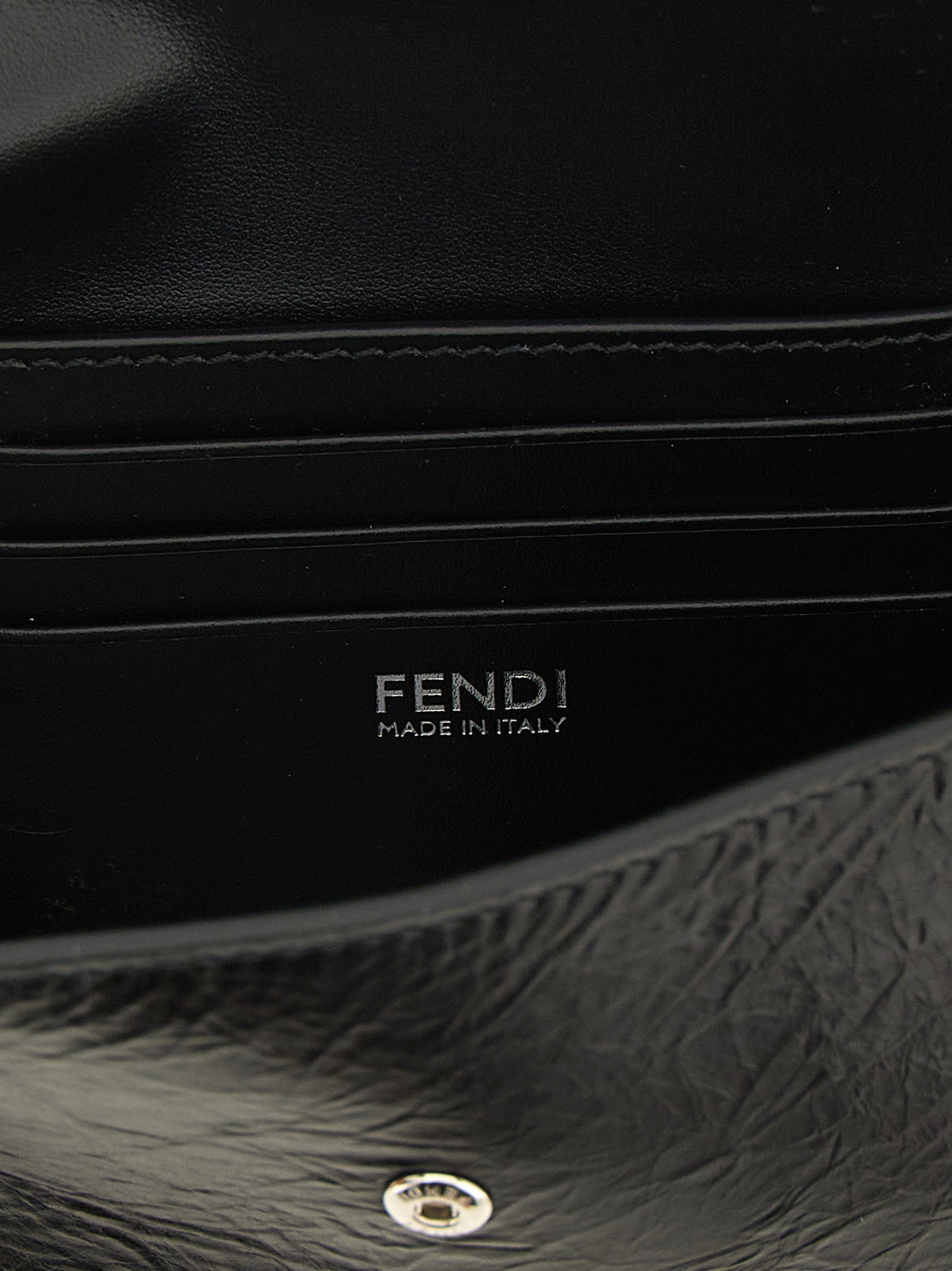 Fendi Schwarzer Kalbsleder-Kartenetui
