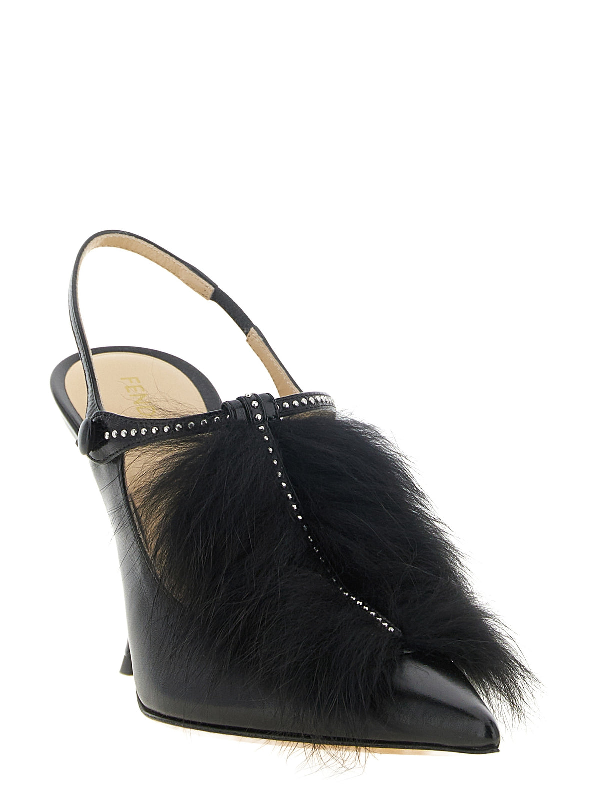 Fendi Schwarze Pumps aus Kalbsleder mit hohem Absatz