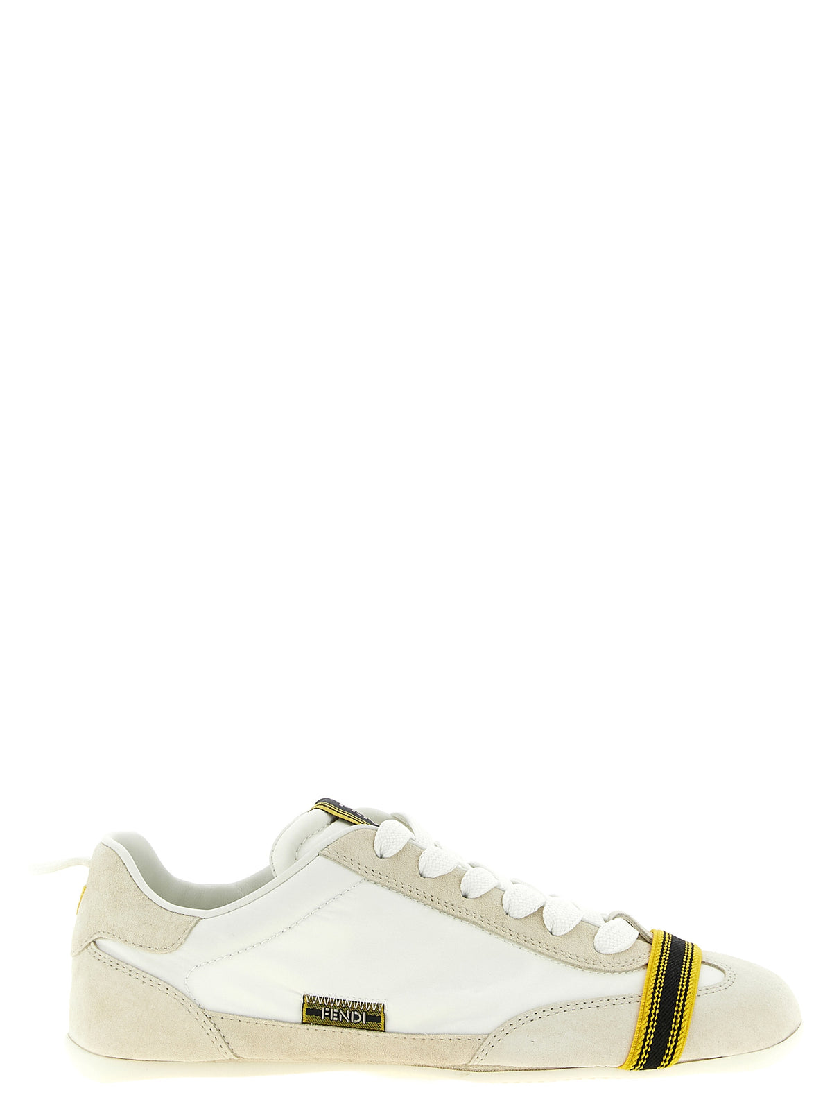 Fendi Weiße Kalbsleder-Sneaker im Athletic-Look