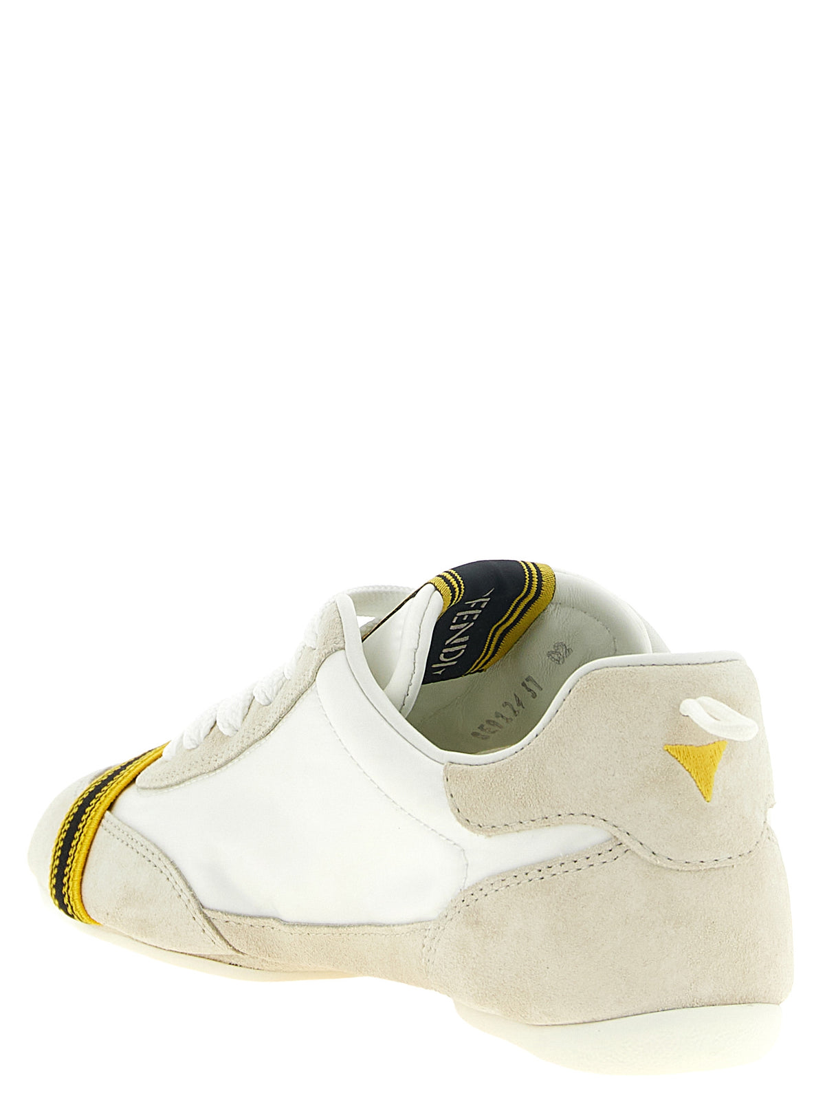 Fendi Weiße Kalbsleder-Sneaker im Athletic-Look