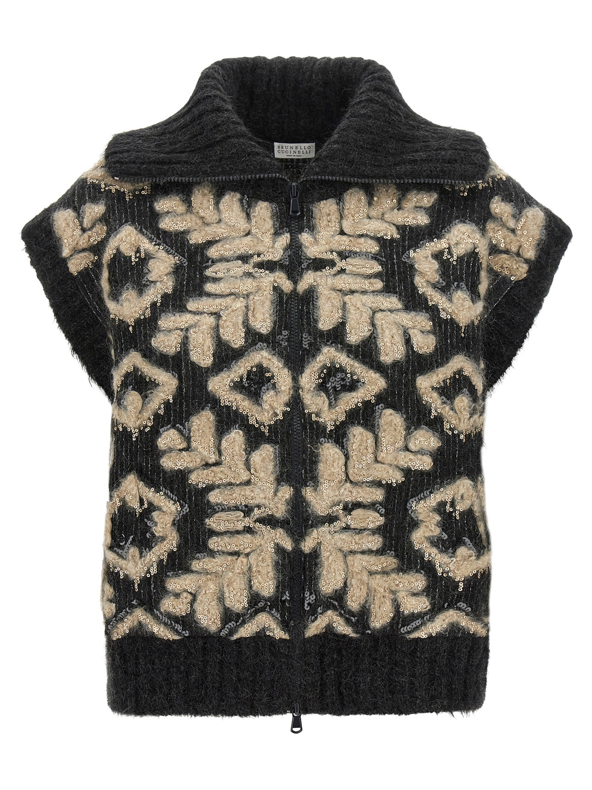 Brunello Cucinelli Grauer Wollcardigan