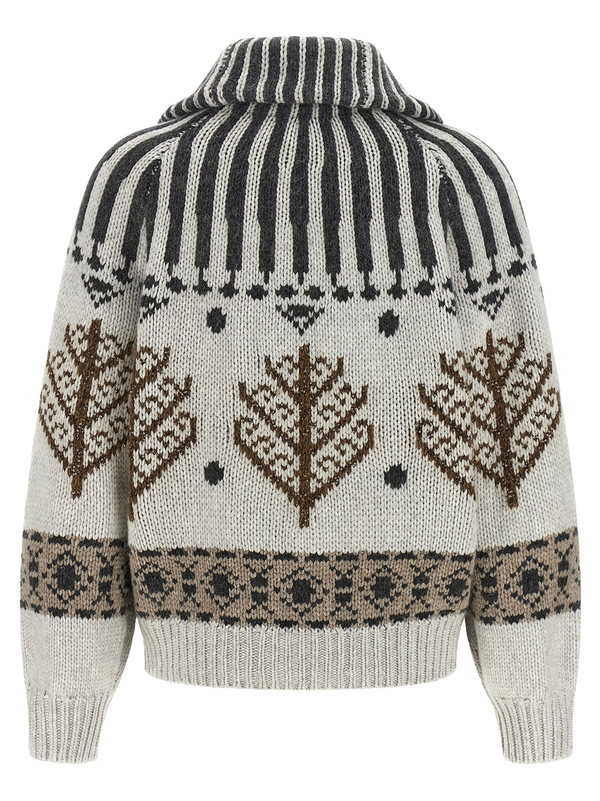 Brunello Cucinelli Mehrfarbige Kaschmir-Strickjacke