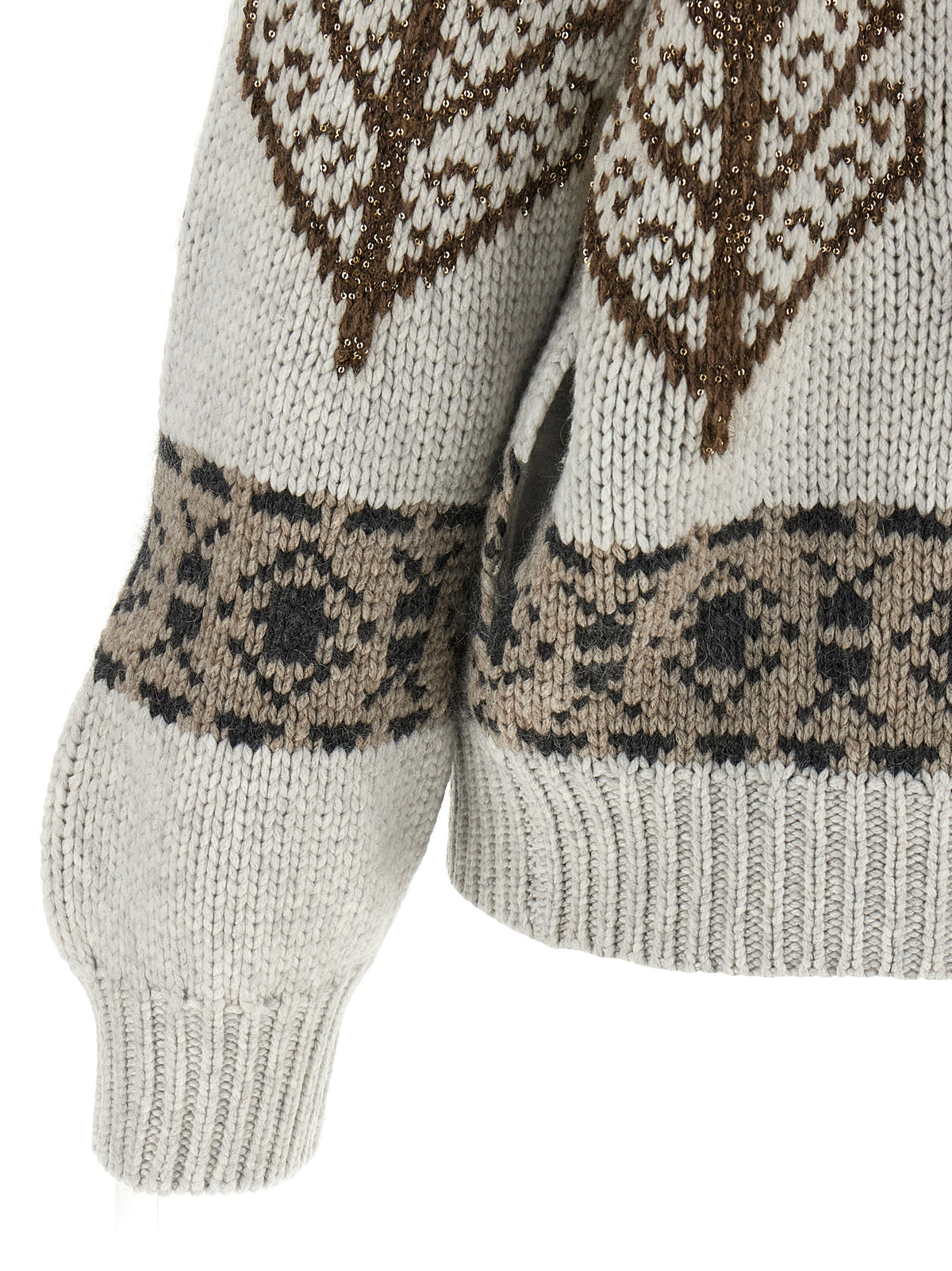 Brunello Cucinelli Mehrfarbige Kaschmir-Strickjacke