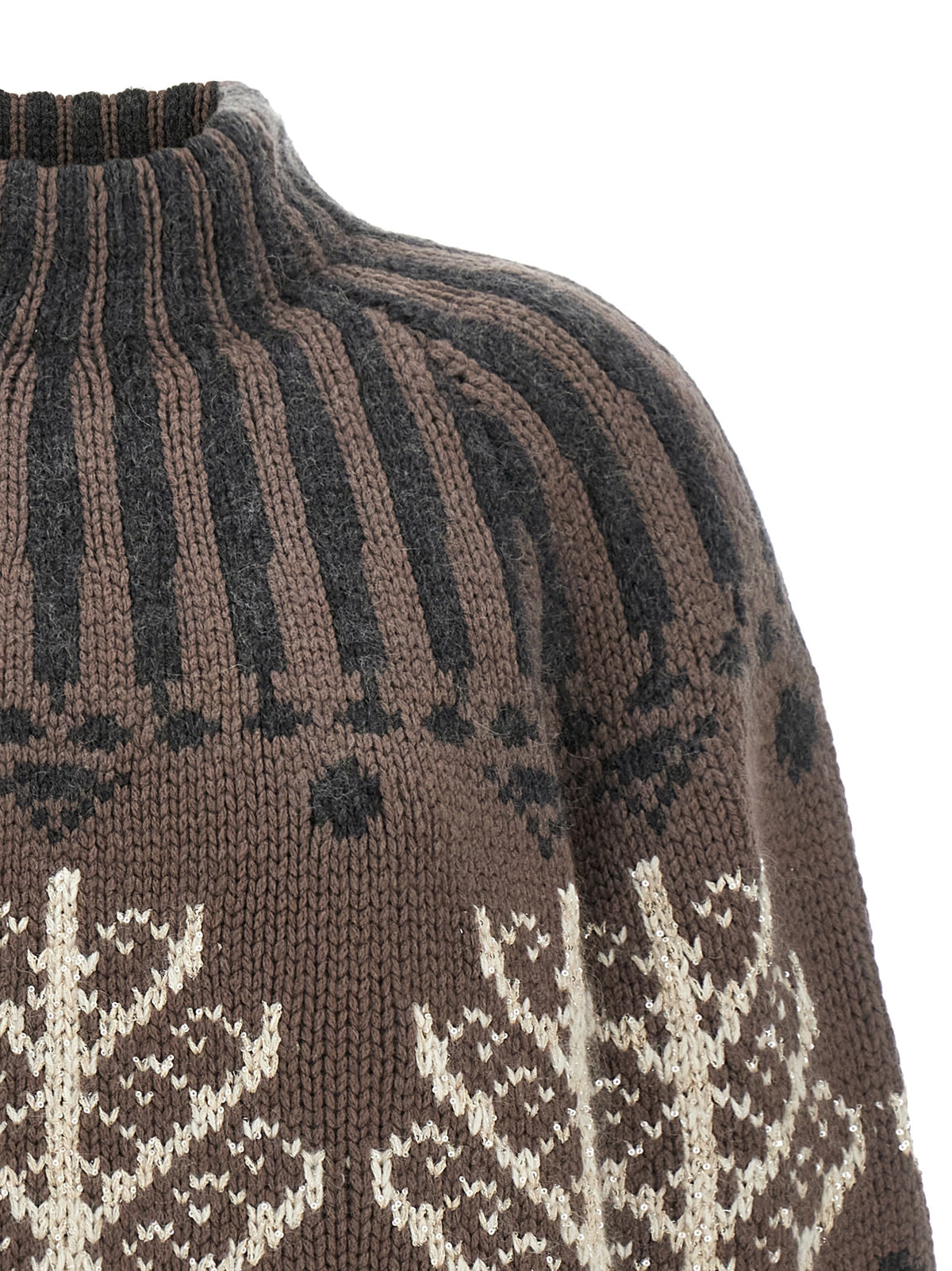 Brunello Cucinelli Brauner Kaschmir-Strickjacke