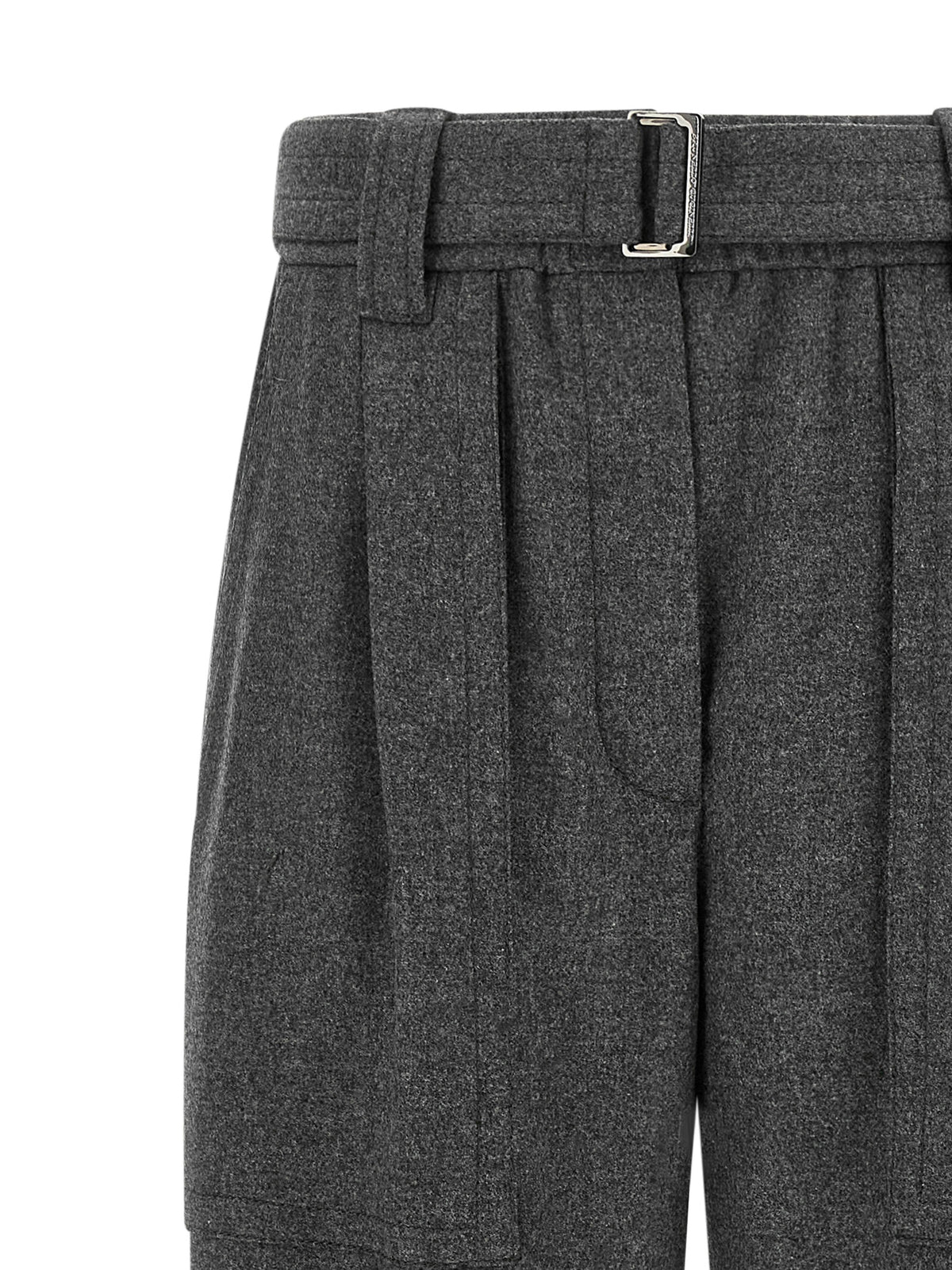 Brunello Cucinelli Graue Cargo-Hose aus reiner Schurwolle