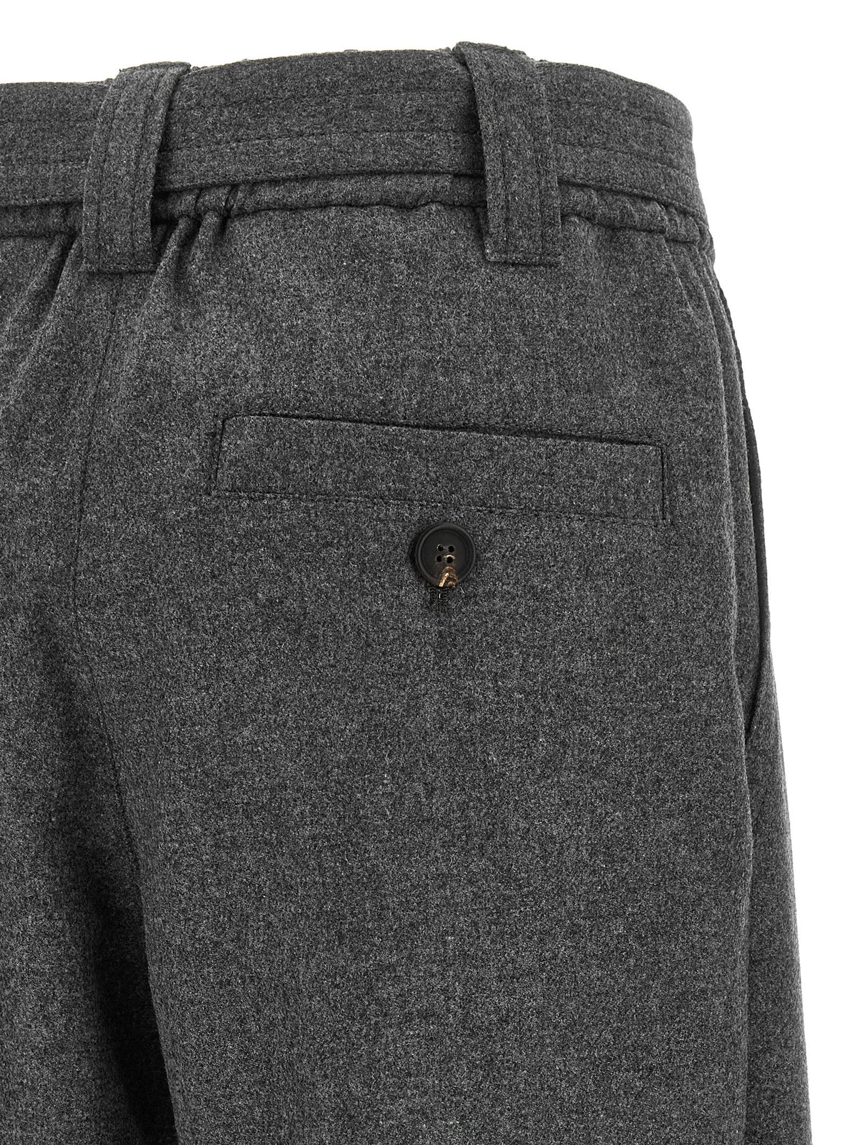 Brunello Cucinelli Graue Cargo-Hose aus reiner Schurwolle