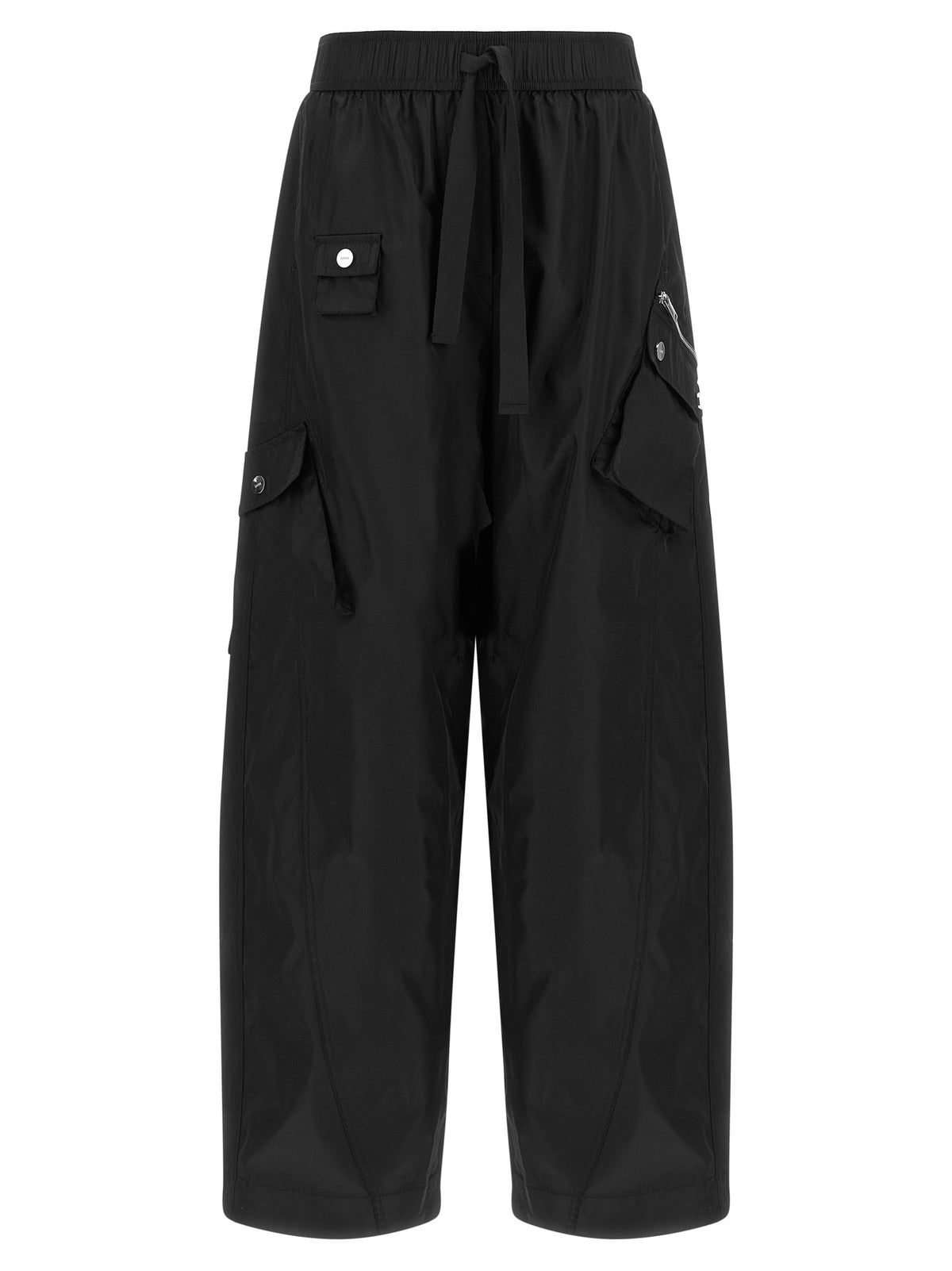 Ganni Schwarze Cargohose aus recyceltem Polyamid