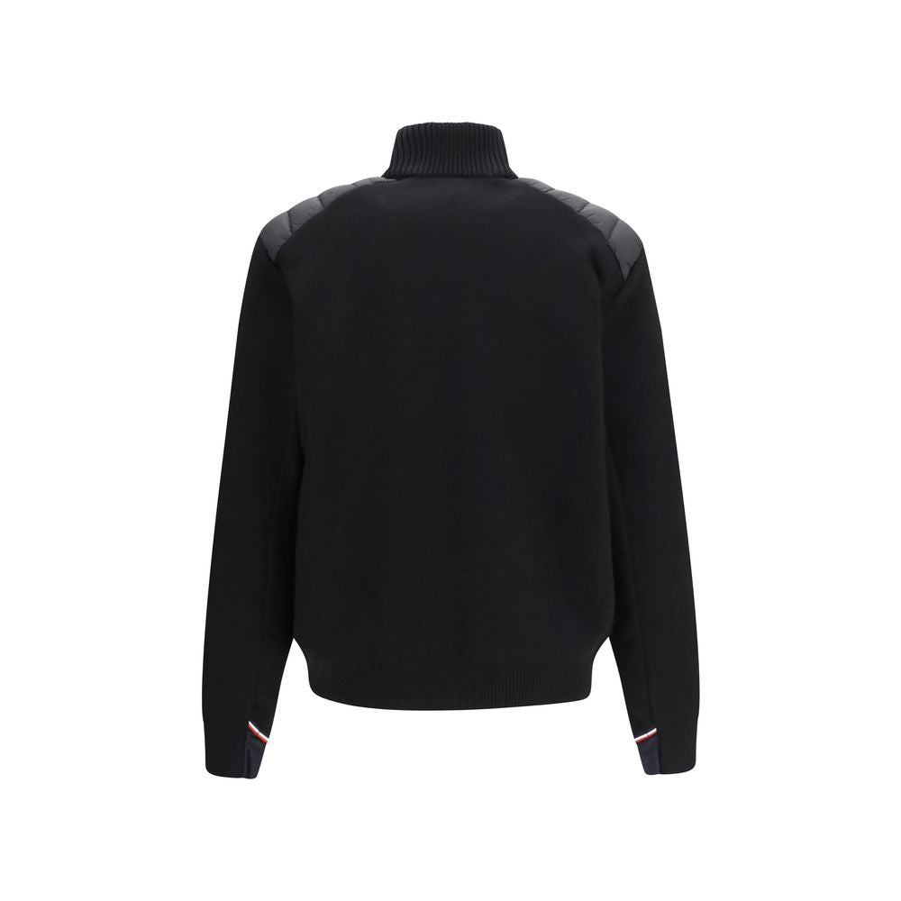Moncler Grenoble Strickjacke aus schwarzer Wolle Oves Aries