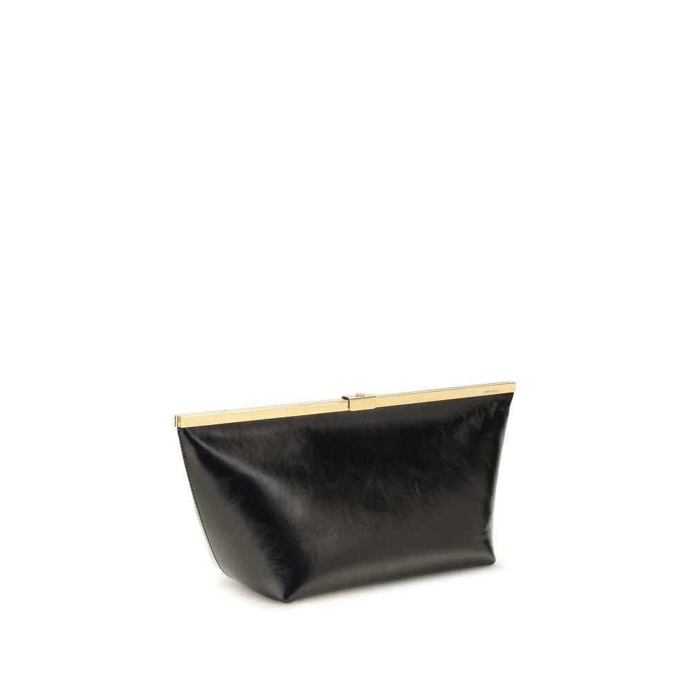 Jimmy Choo Schwarze Bos Taurus Kalbsleder Clutch