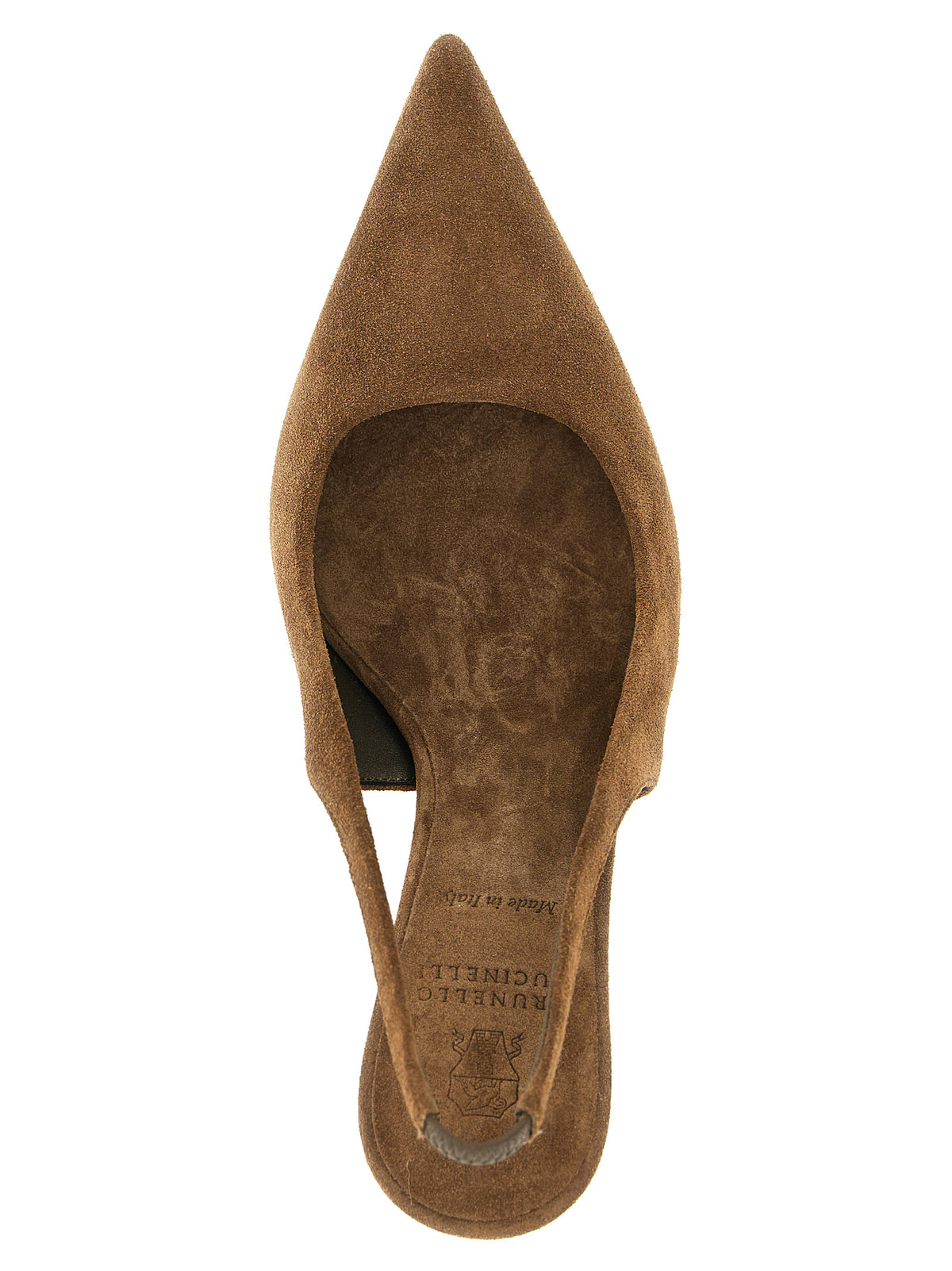 Brunello Cucinelli Braune Pumps aus Kalbsleder mit hohem Absatz