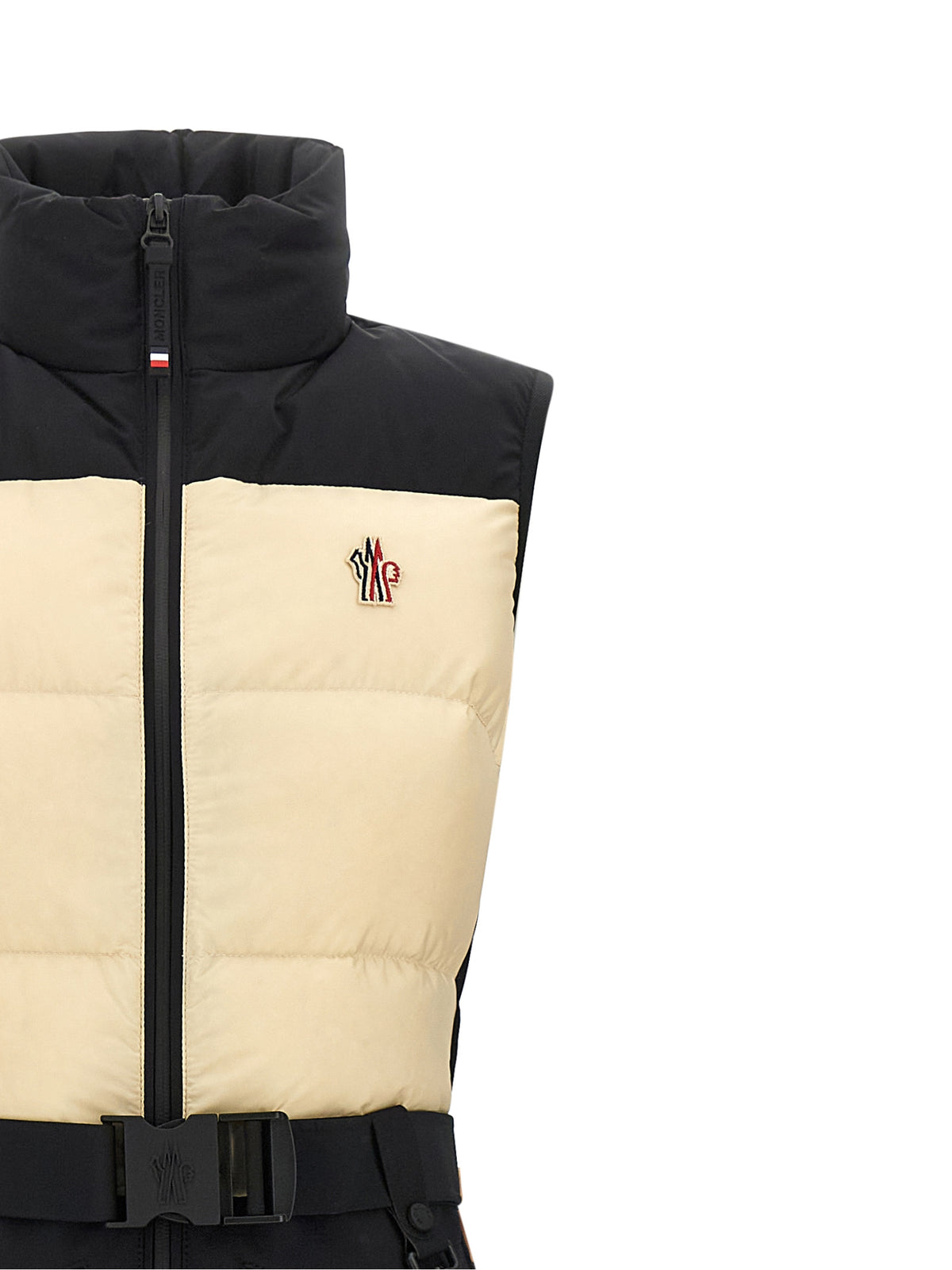 Moncler Grenoble Zweifarbiger Jumpsuit aus Polyamid
