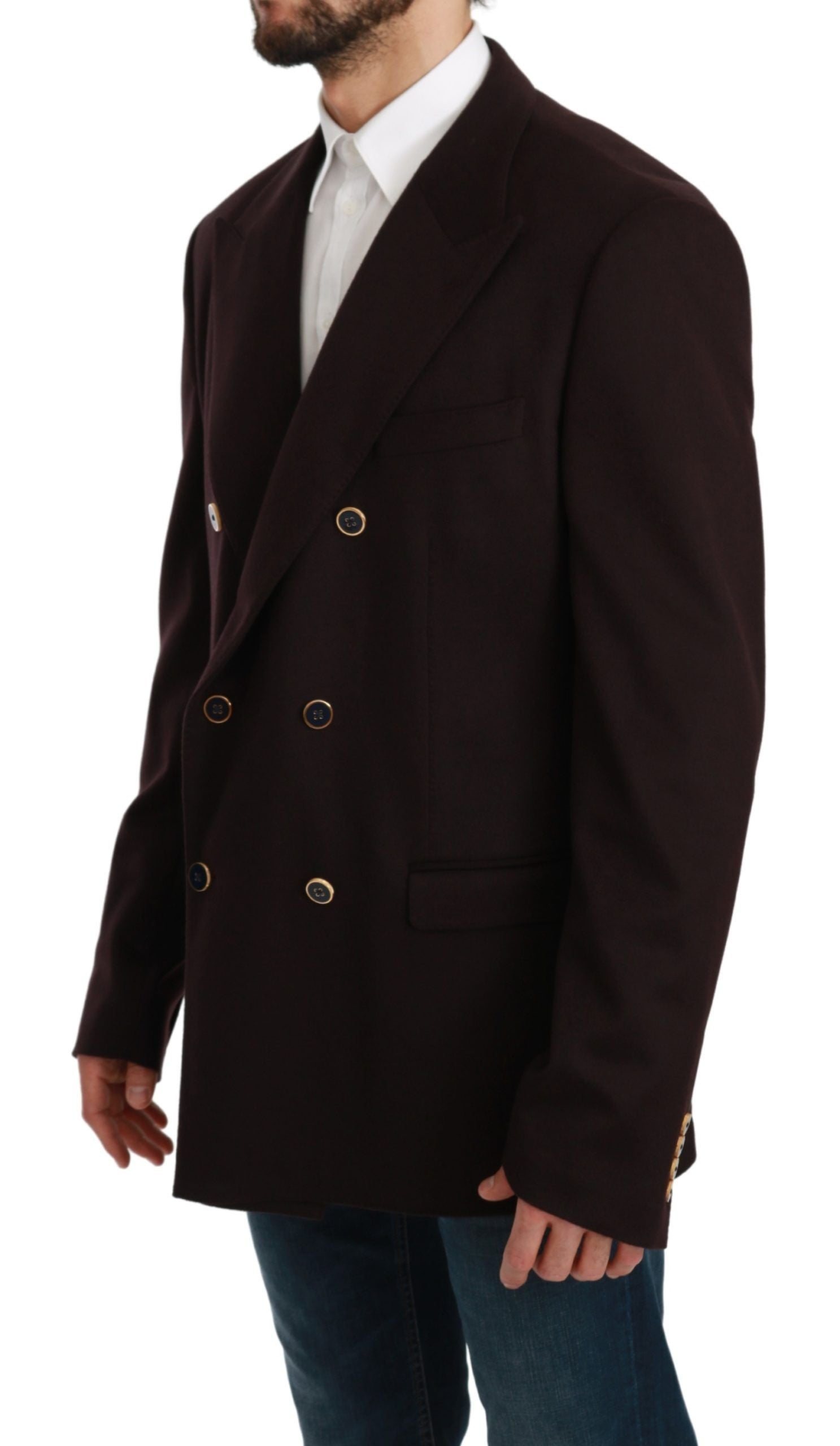 Dolce & Gabbana Bordeauxfarbener Kaschmirmantel TAORMINA Blazer