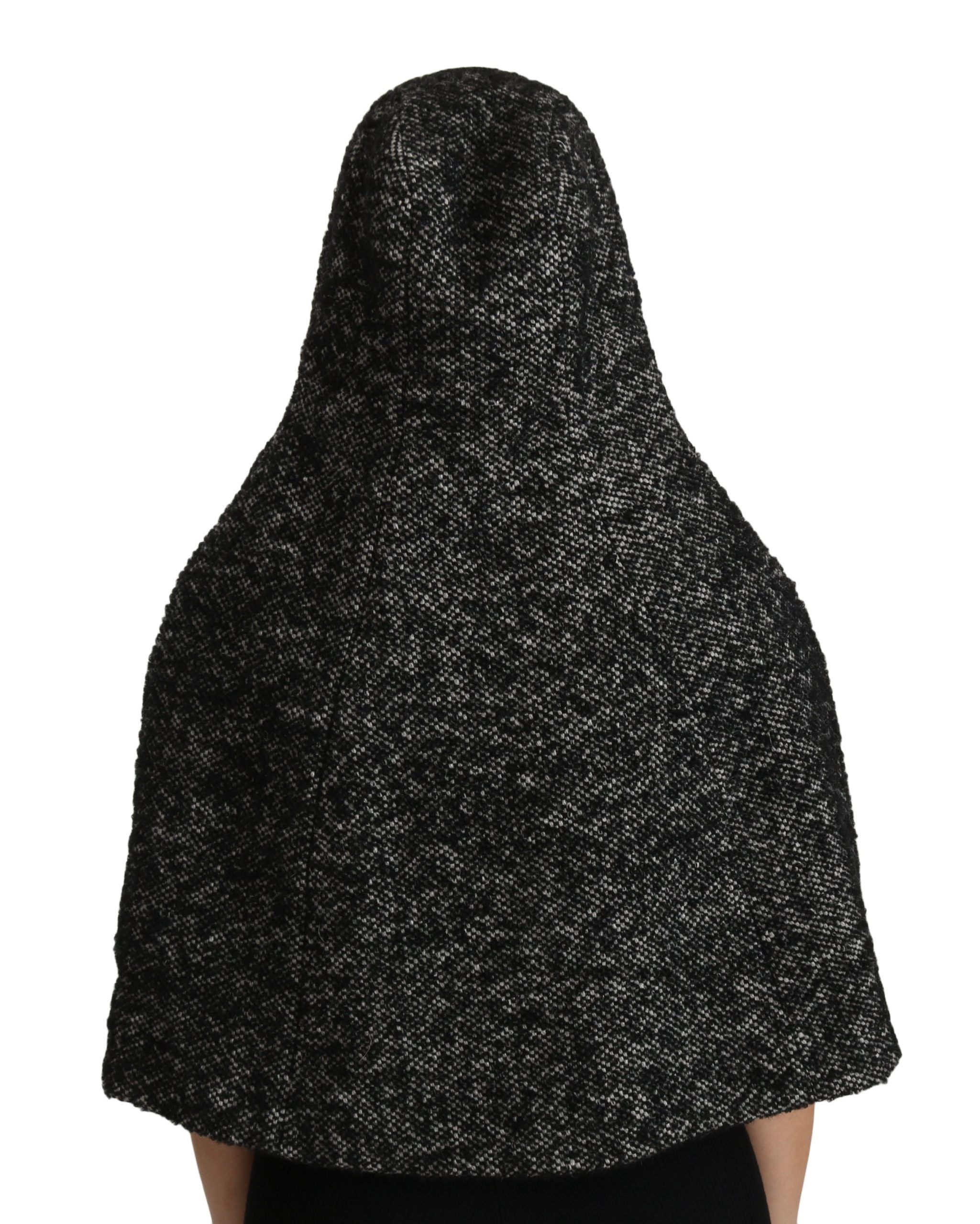 Dolce & Gabbana Grau Tweet Wolle Kaftan Jacke Mantel Top