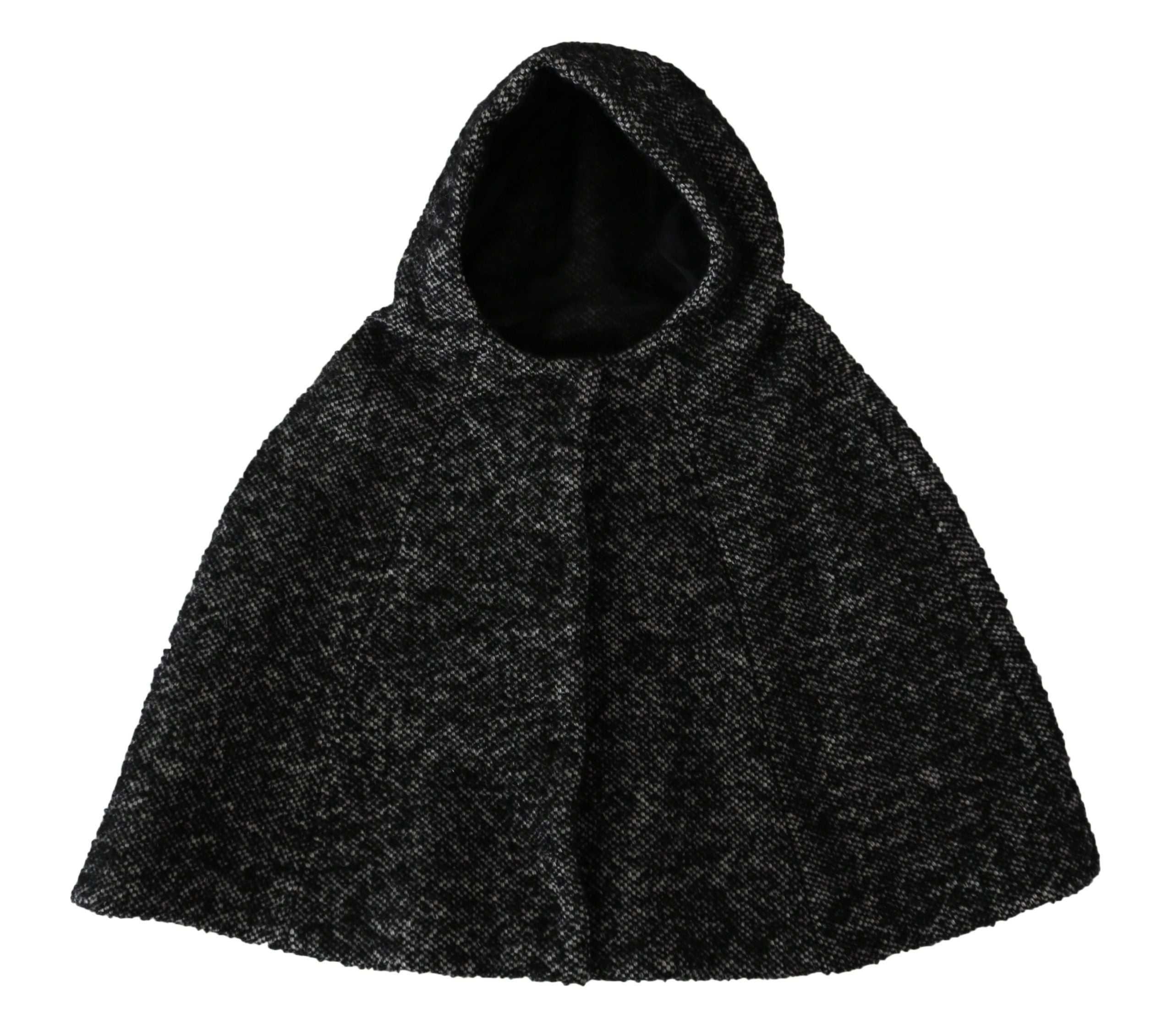 Dolce & Gabbana Grau Tweet Wolle Kaftan Jacke Mantel Top