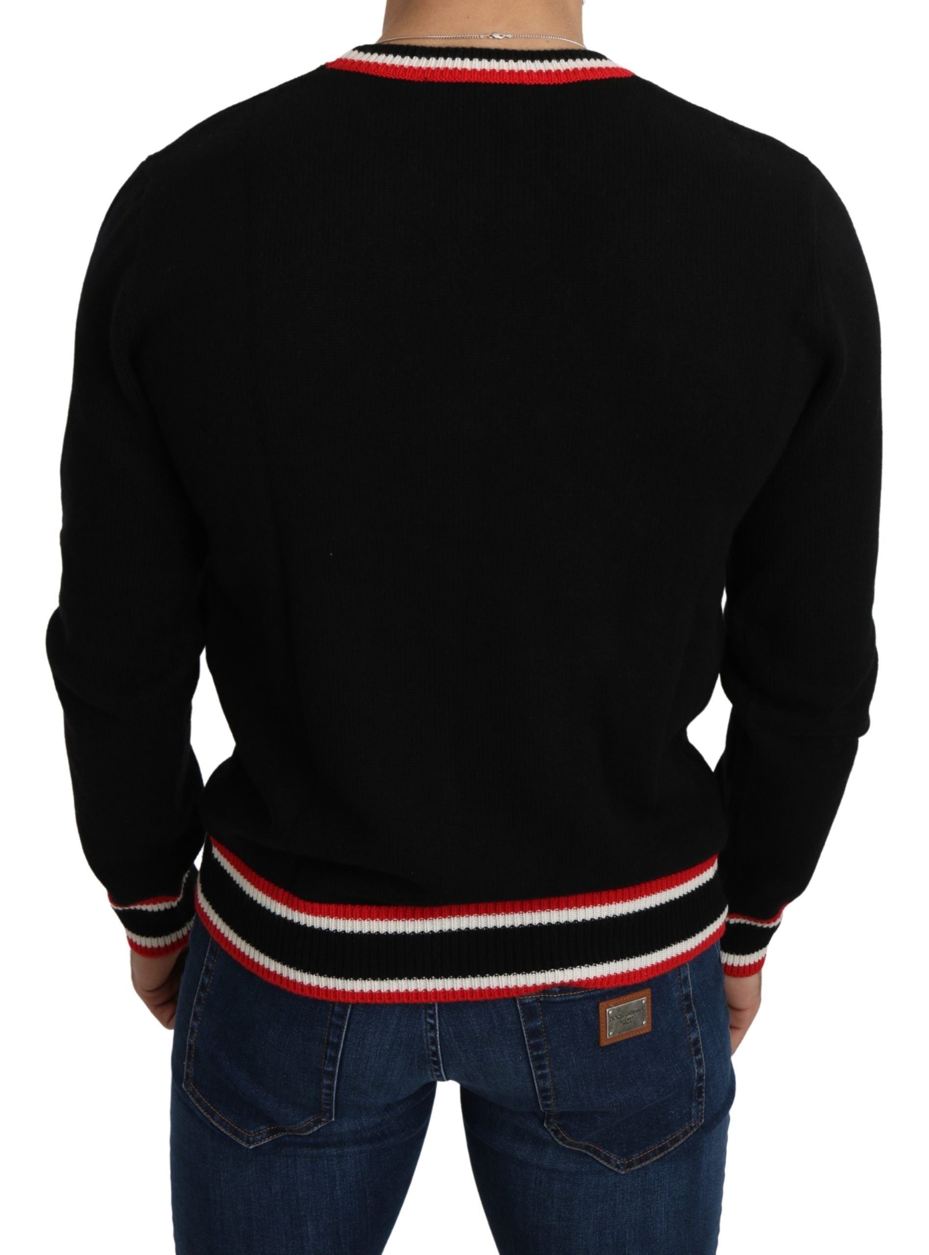 Dolce & Gabbana Schwarzer Kaschmir-Pullover Schwein des Jahres