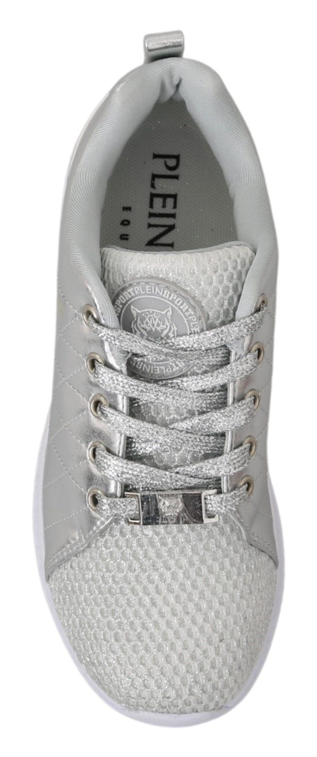 Philipp Plein Gisella Silber Polyester Turnschuhe Schuhe