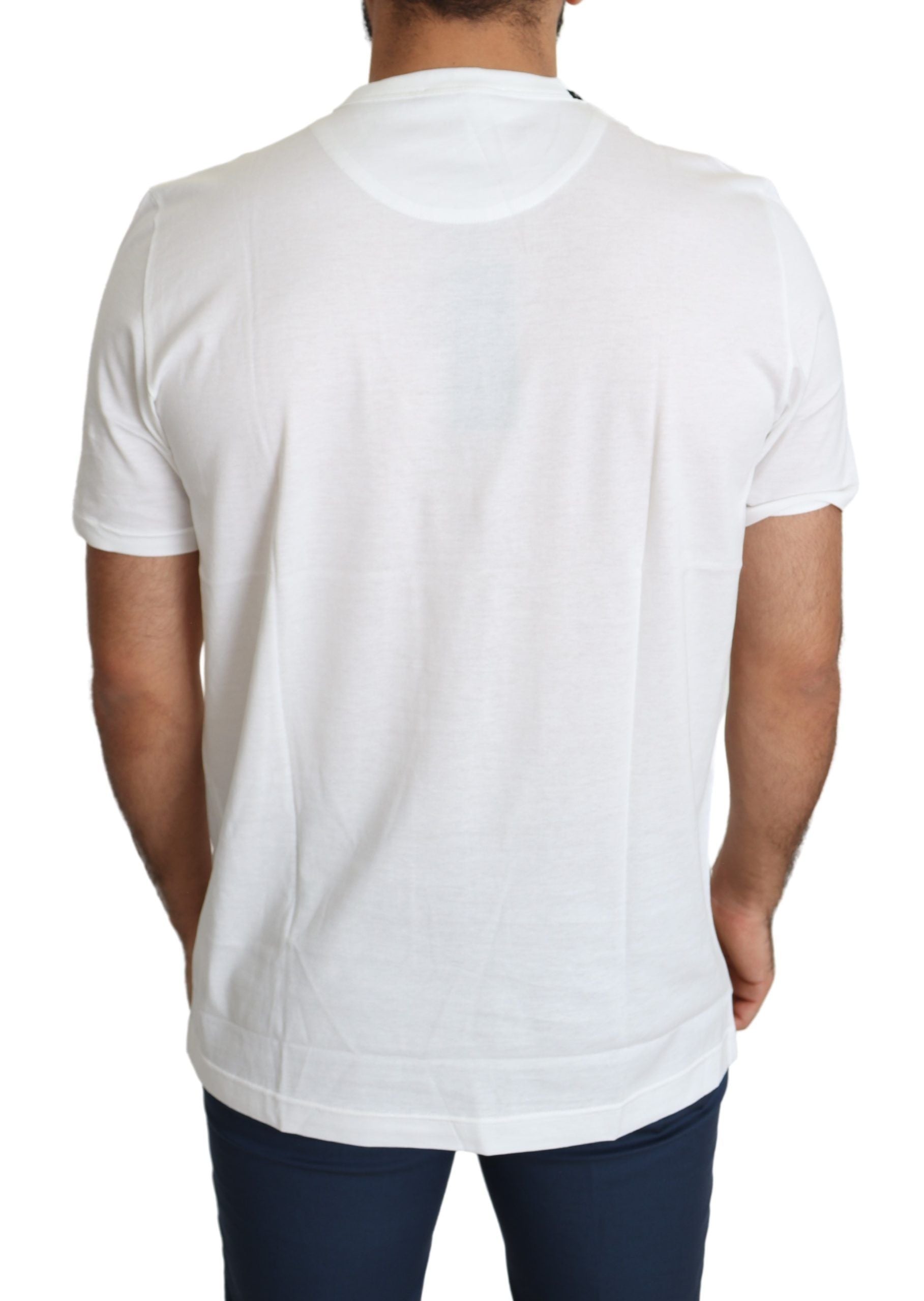 Dolce & Gabbana Weißes Saint Valentine Herzen drucken Männer-T-Shirt