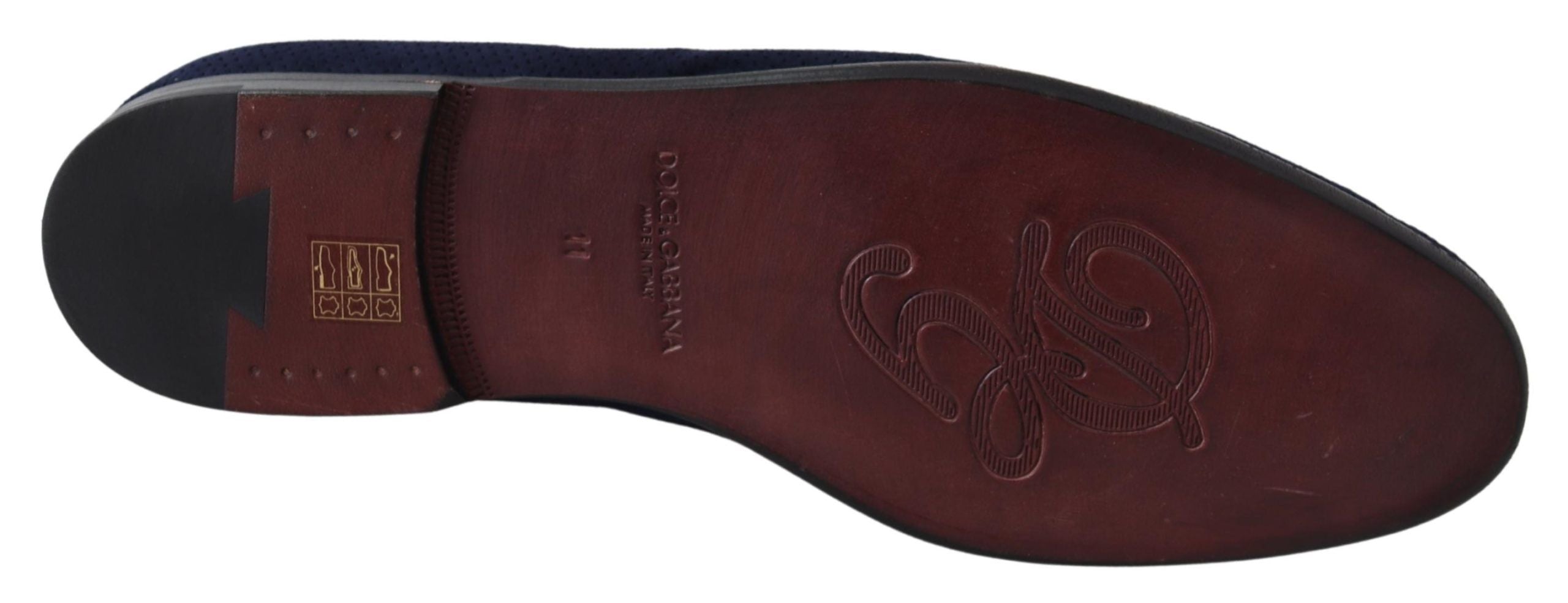 Dolce & Gabbana Blau Wildleder Kaiman Loafers Hausschuhe Schuhe