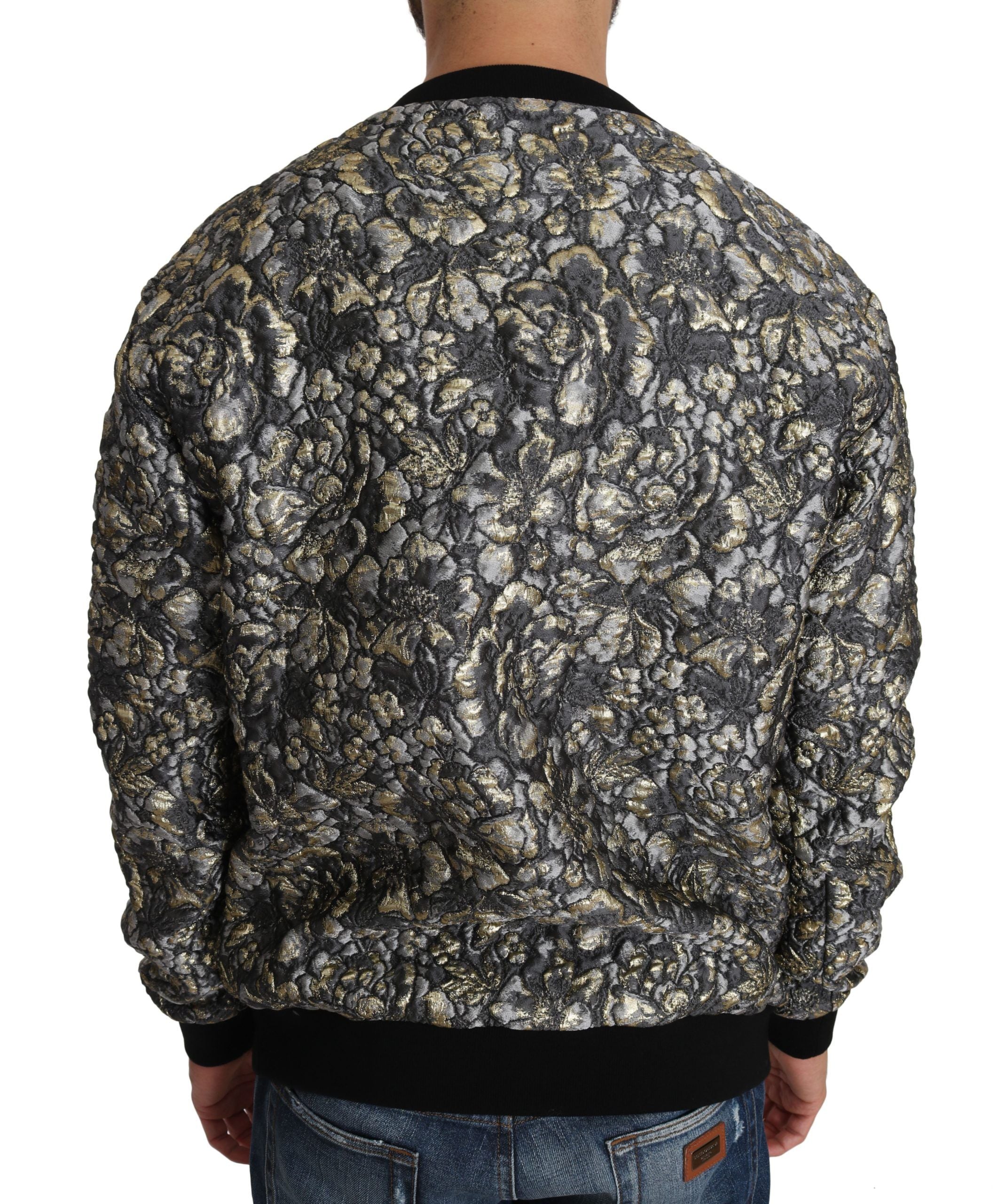 Dolce & Gabbana Mehrfarbiger SAMBA Jacquard-Pullover mit Palmtree-Muster