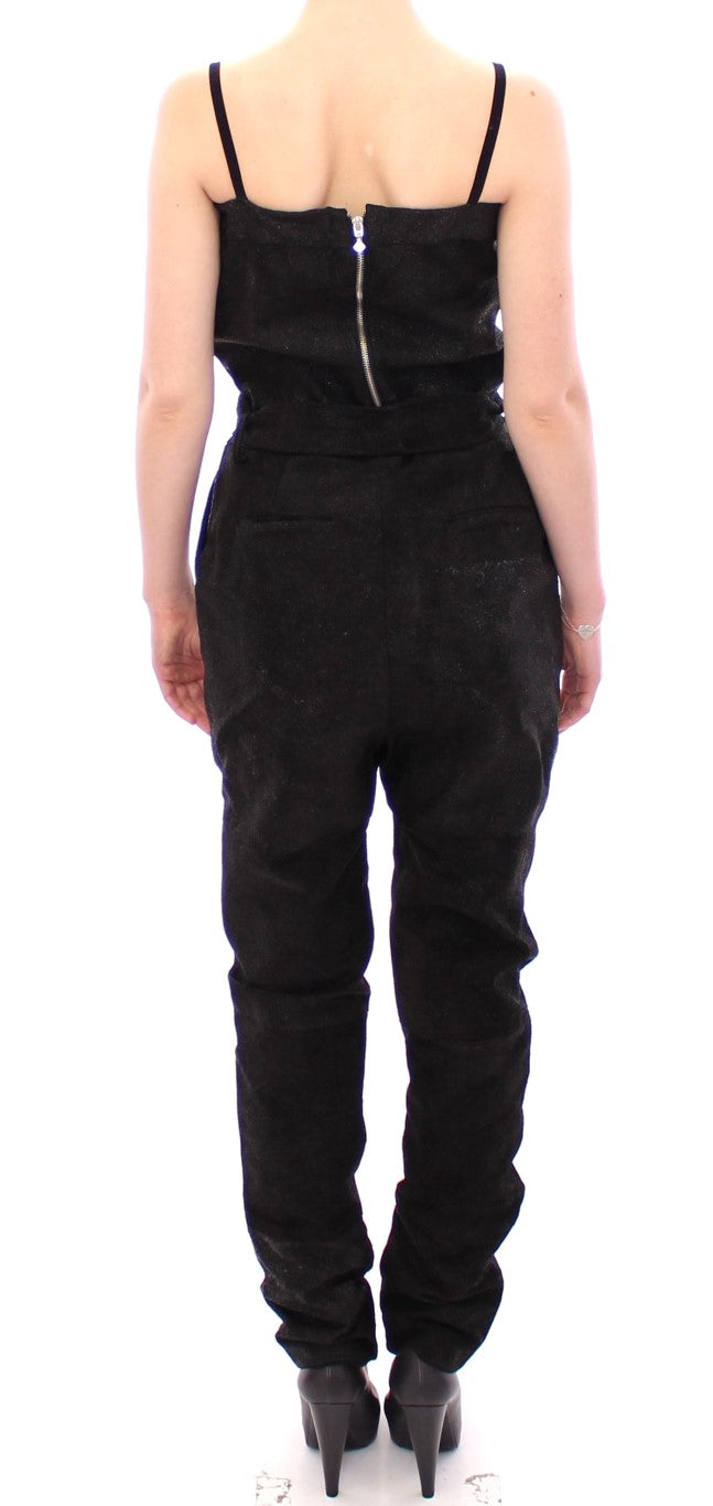 La Maison du Couturier Schwarzer Leder-Overall