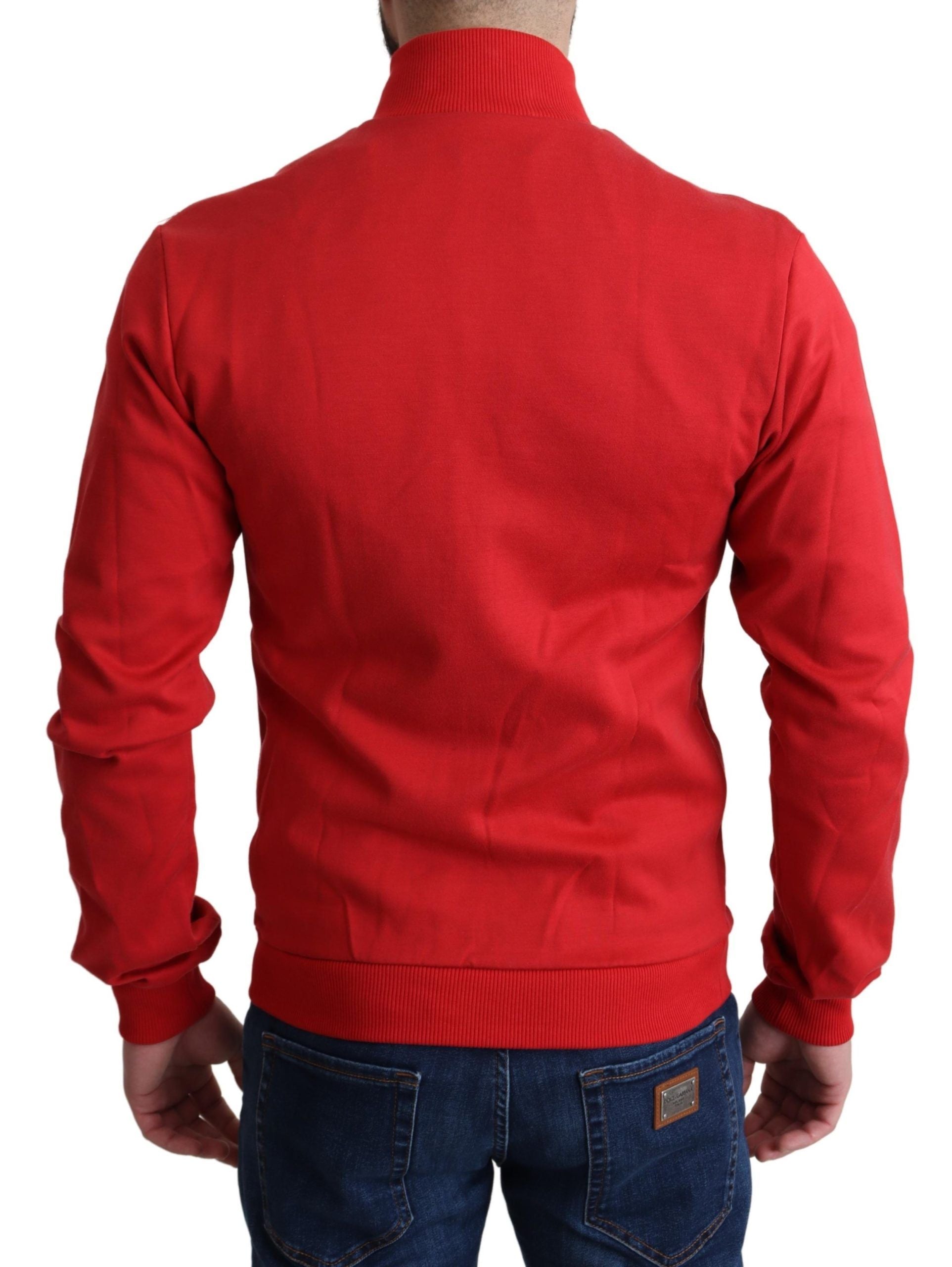Dolce & Gabbana Rote DG Motor Club Strickjacke mit Reißverschluss