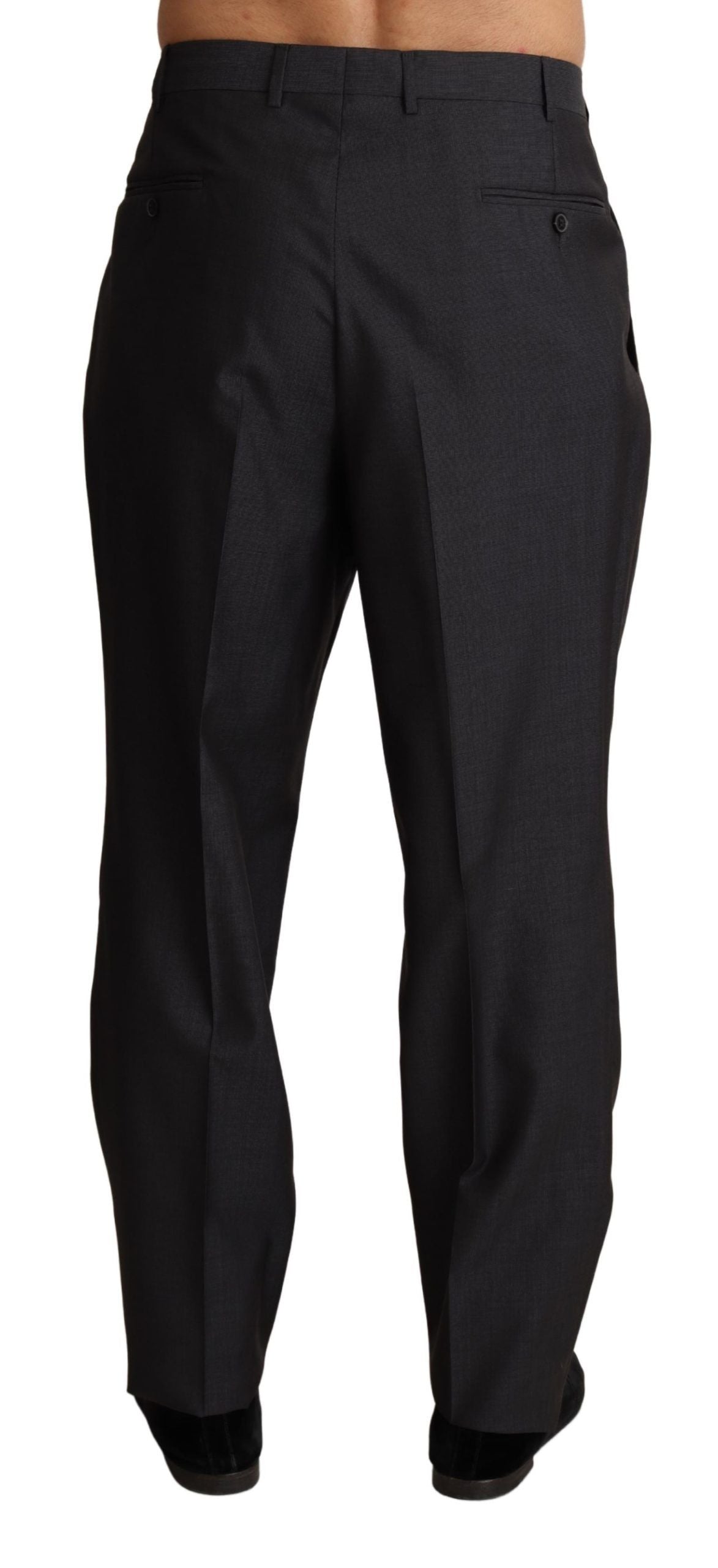 Dolce & Gabbana Graue formelle Hose aus Wollmischung Hose