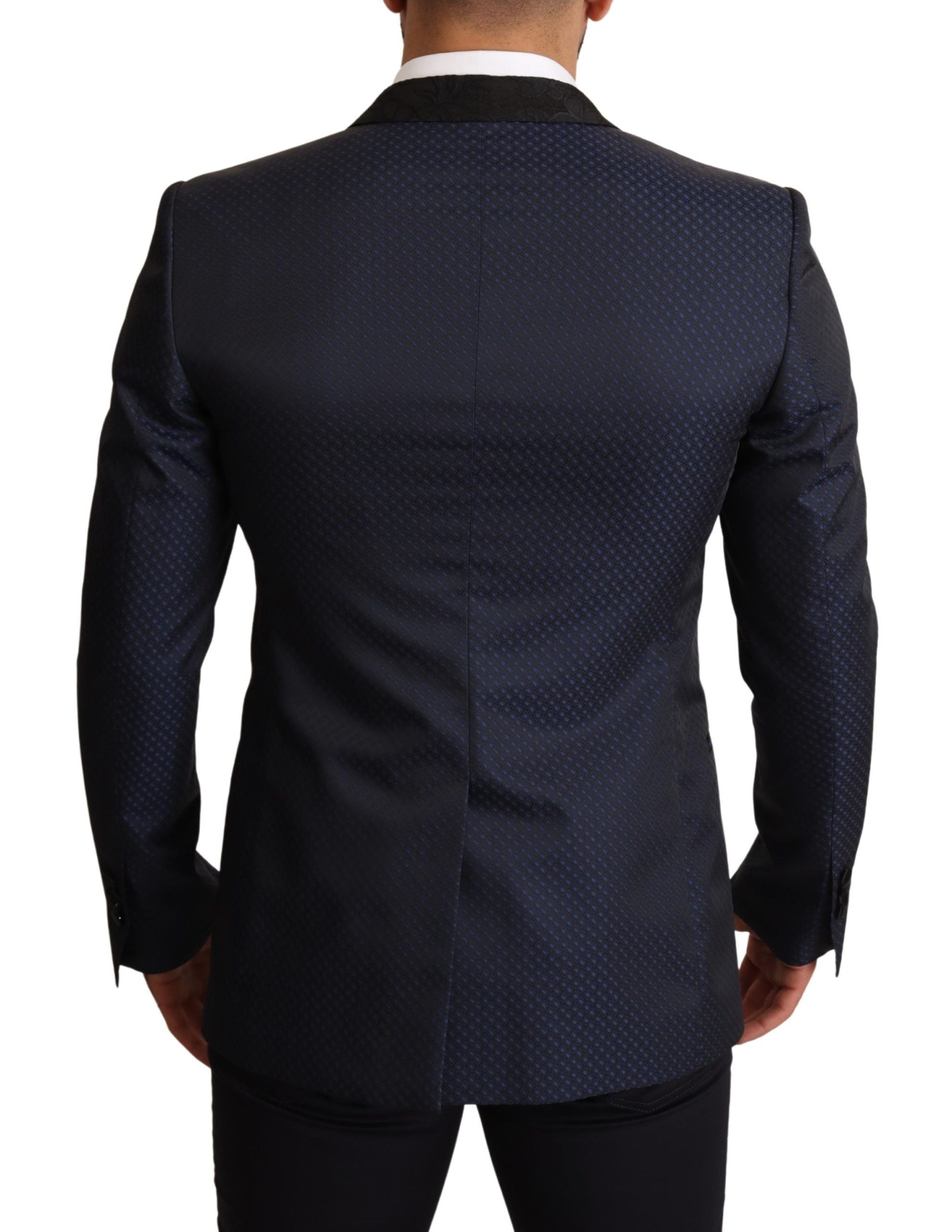 Dolce & Gabbana Blauer Wollblazer mit schmaler Passform MARTINI Blazer Jacket