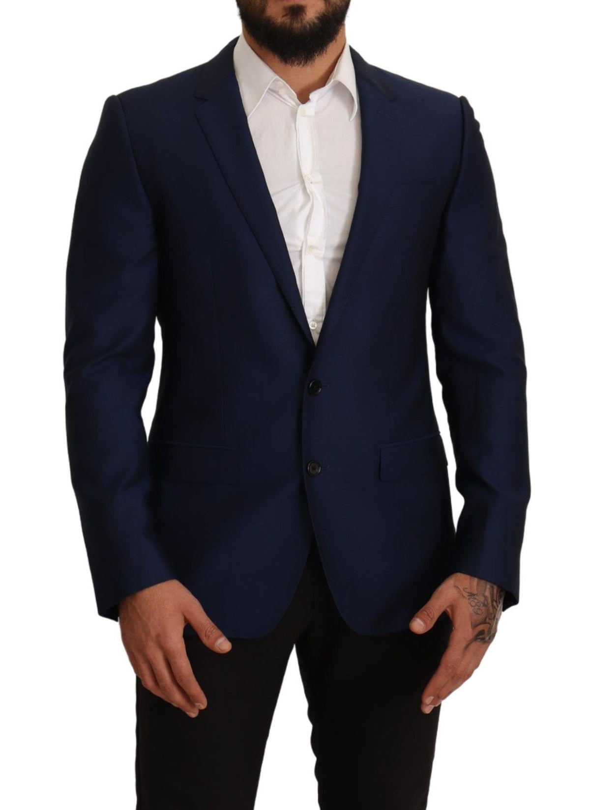 Dolce & Gabbana Marineblaue Slim Fit Jacke MARTINI Blazer
