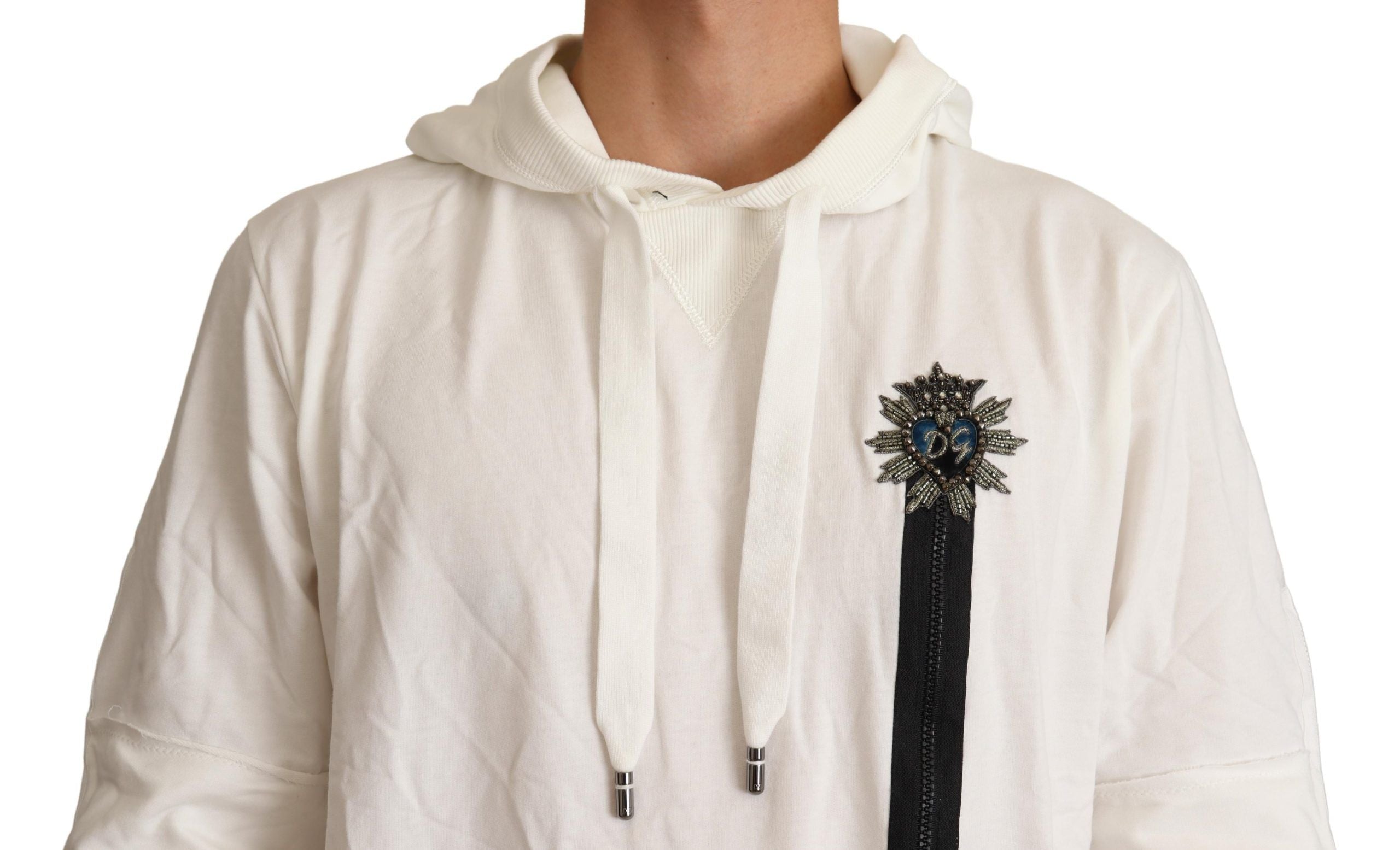 Dolce & Gabbana Weißer Kapuzenpullover in limitierter Auflage