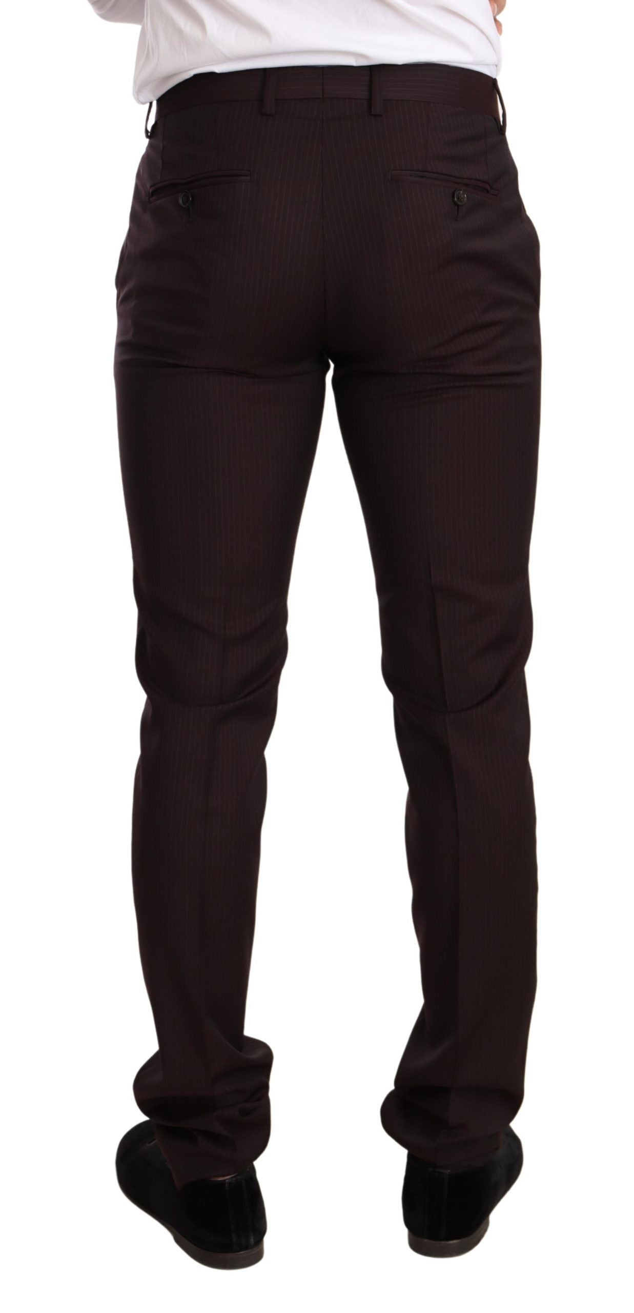 Dolce & Gabbana Bordeauxfarbener MARTINI Slim Fit Anzug aus Wolle