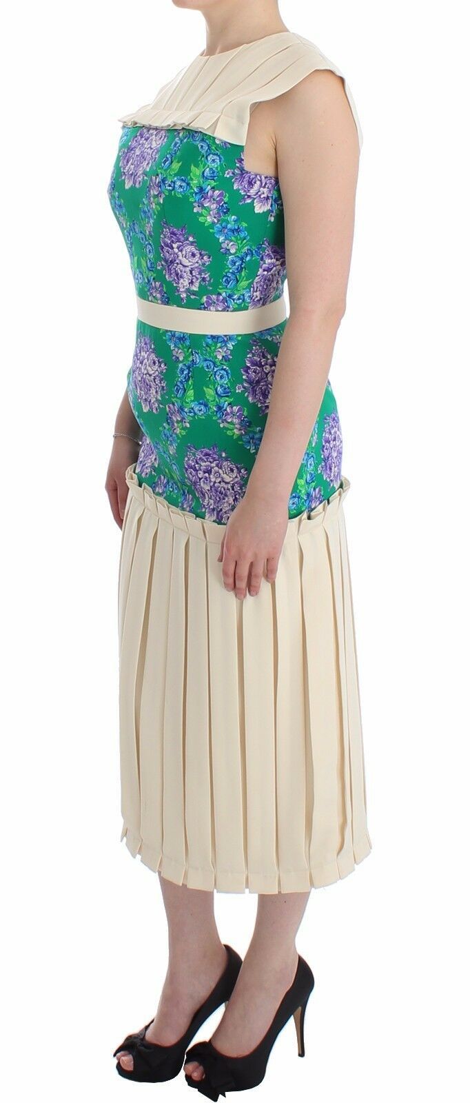 Caterina Gatta Multicolor Kleid Kleid Floral Ärmelloses Kleid