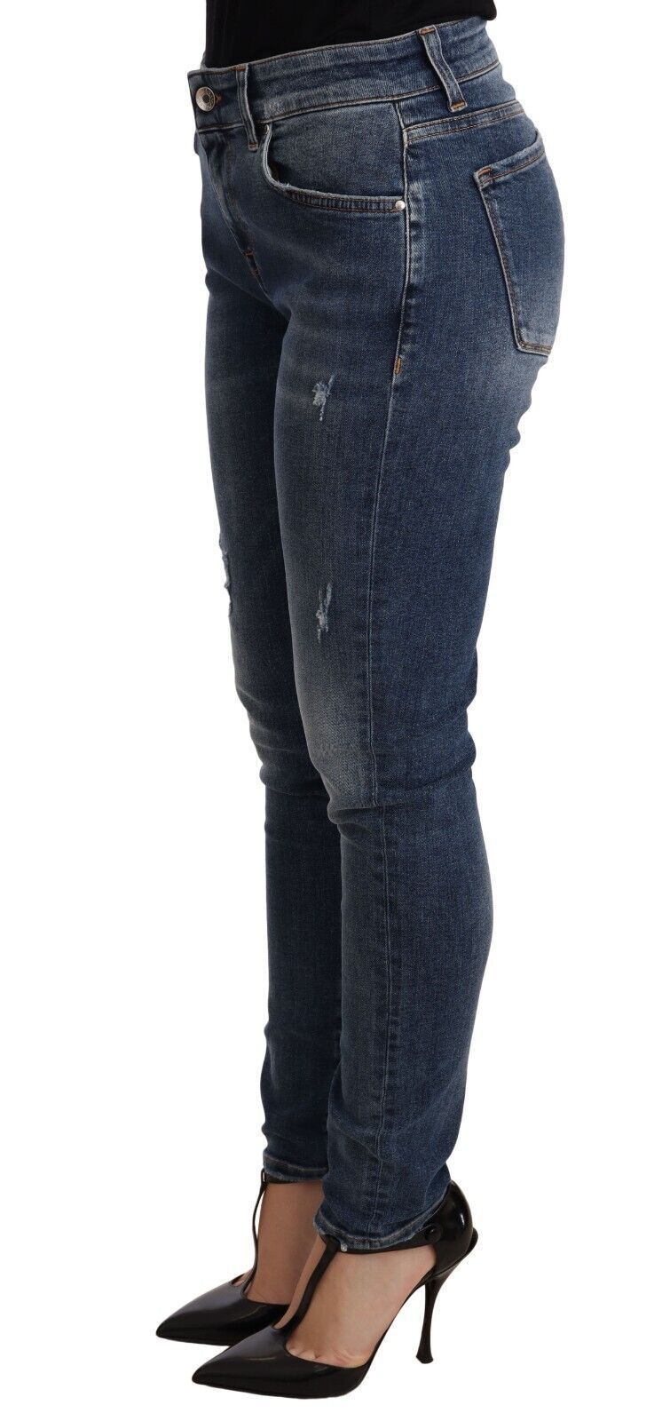 Dolce & Gabbana Blaue Waschung Skinny Denim Cotton Stretch Jeans