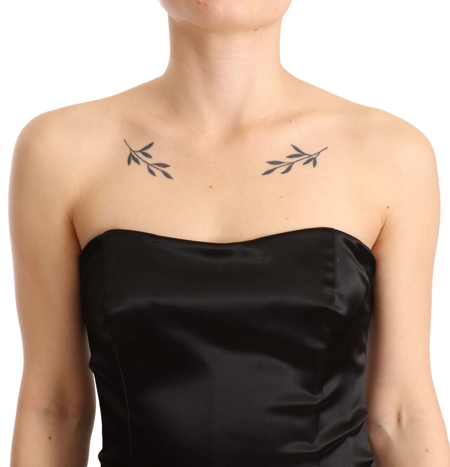 Dolce & Gabbana Schwarzes Seiden-Stretch-Etuikleid im Meerjungfrauen-Look
