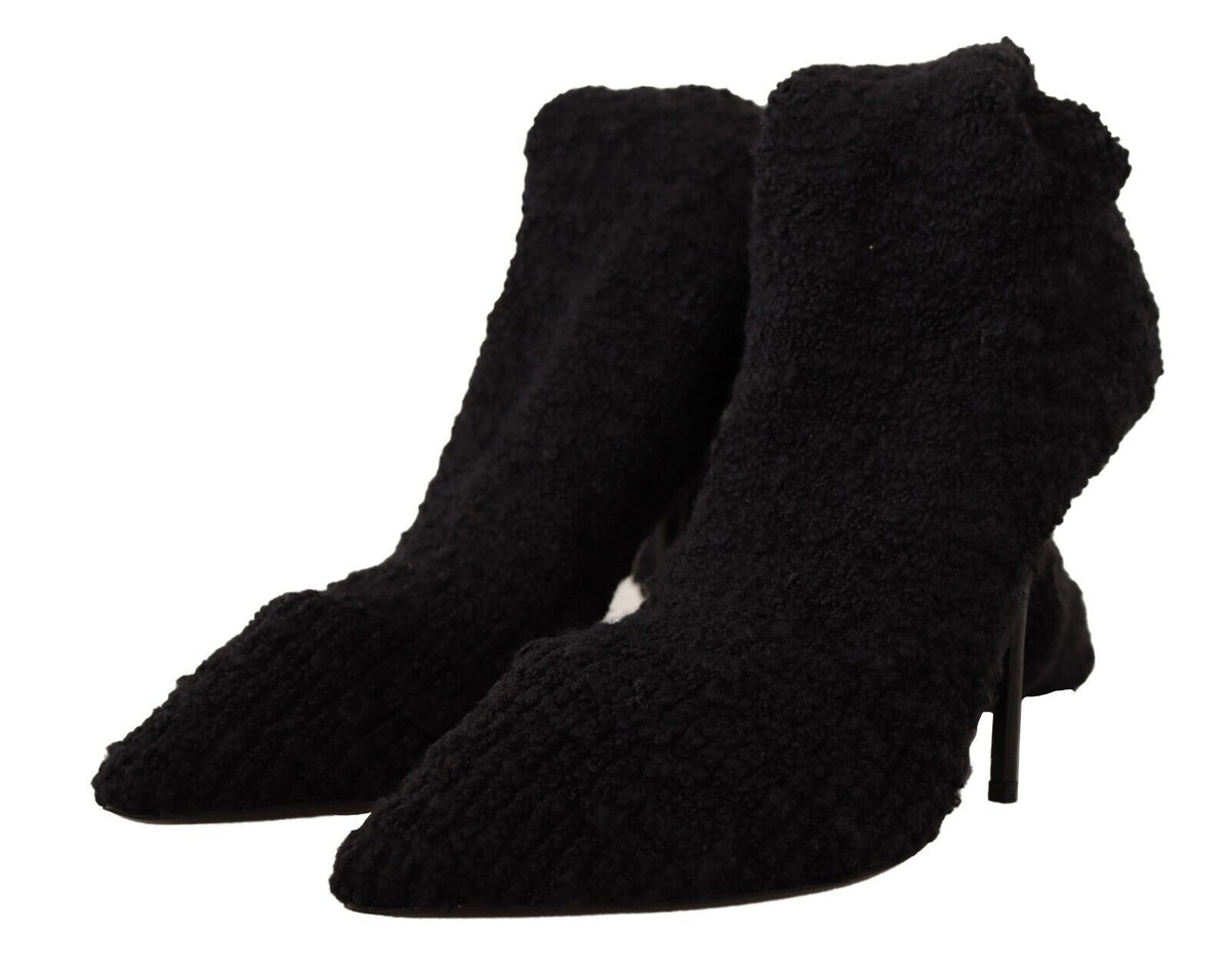 Dolce & Gabbana Schwarze Stretch-Socken Kniestrümpfe Schuhe