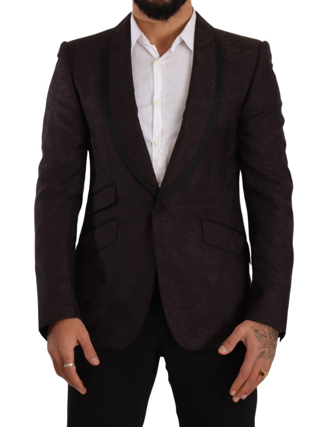 Dolce & Gabbana Lila Jacquard-Einreiher SICILIA Blazer
